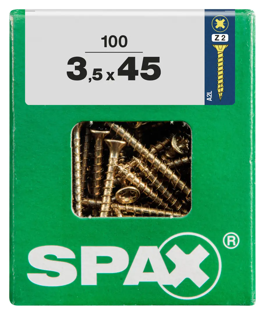 Spax Universalschrauben 3.5 x 45 mm PZ 2 - 100 Stk.