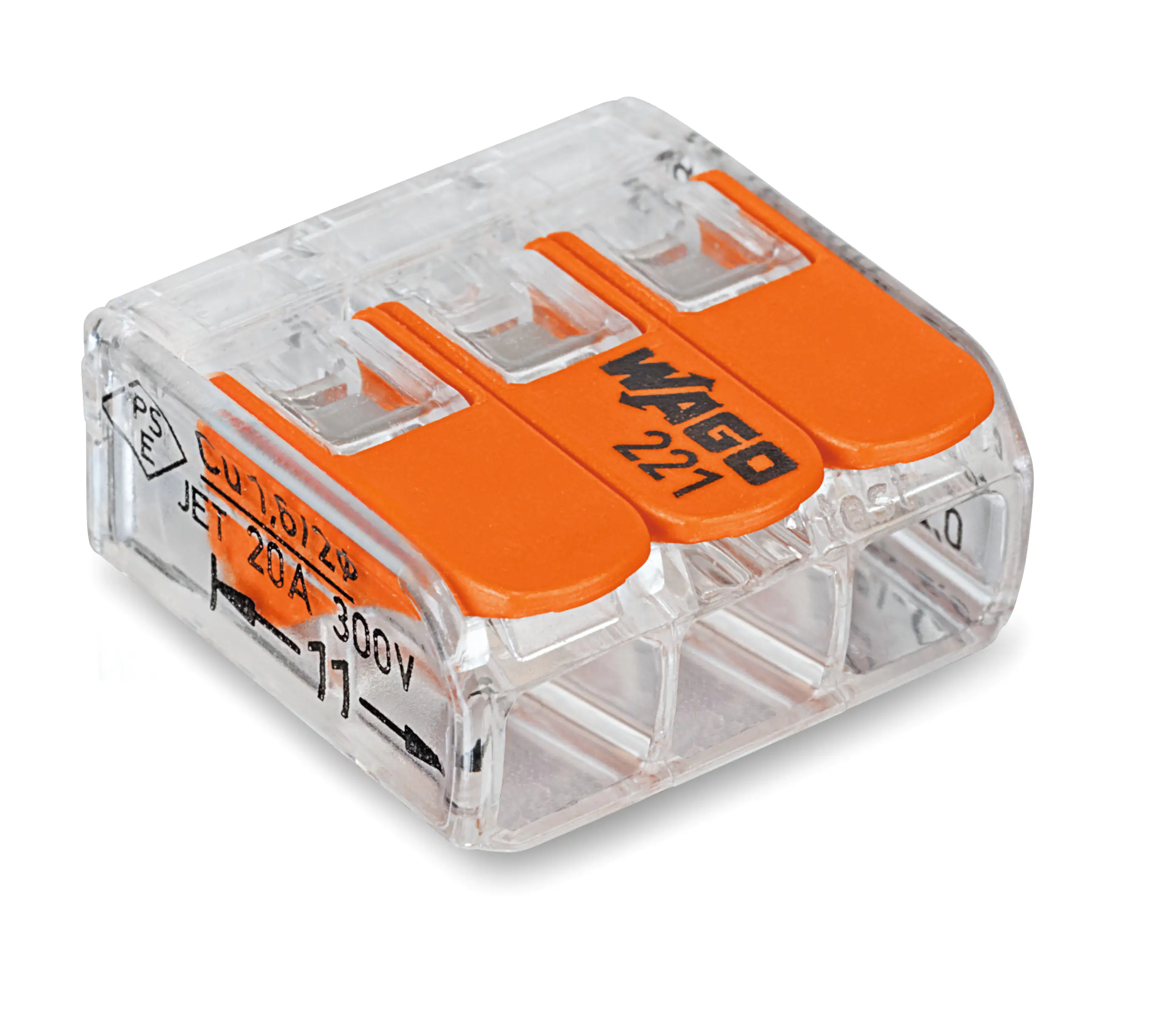 Wago Compact Hebelklemme Anzahl Leiter: 3, 0,14 - 4 mm², 10 Stück