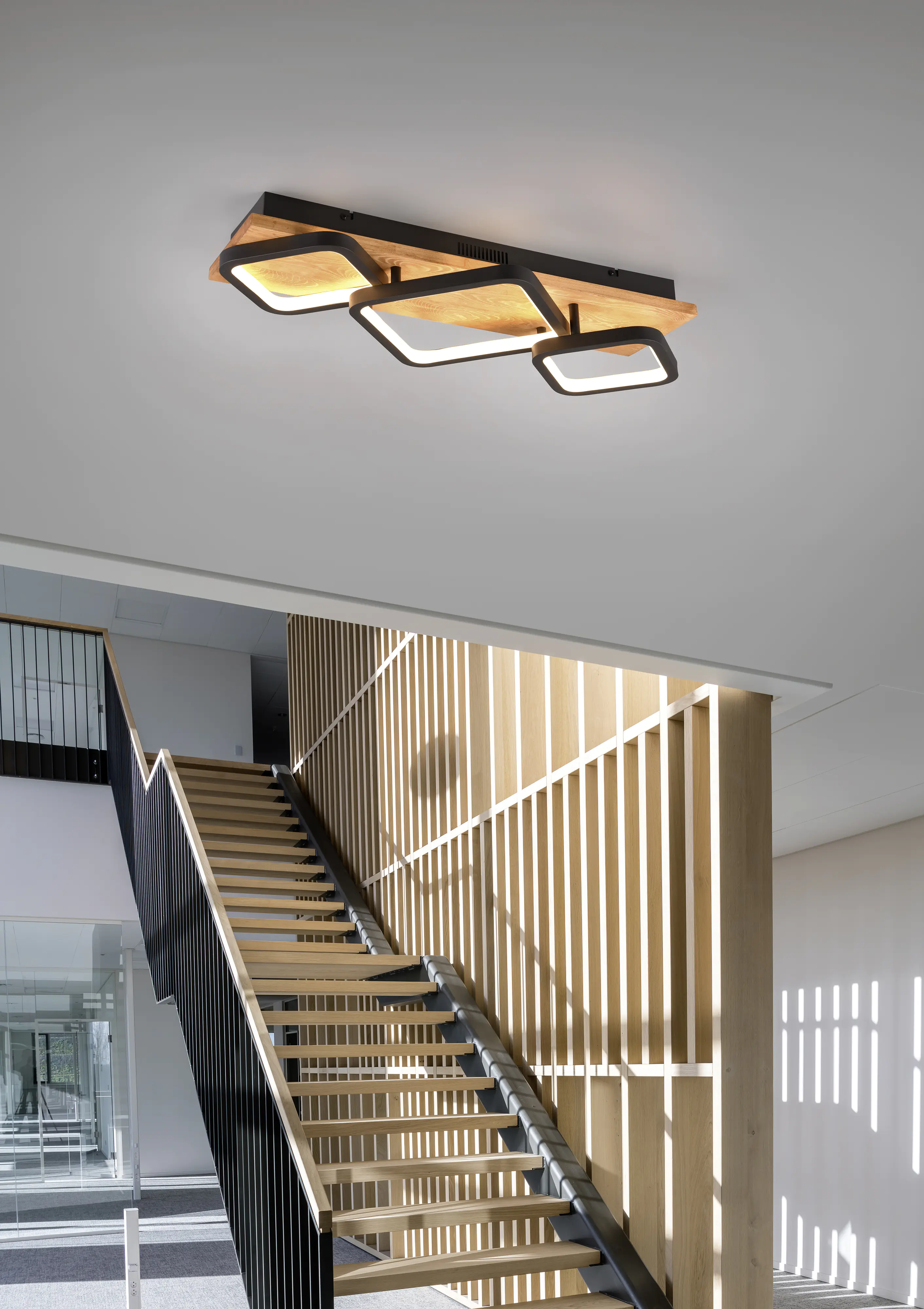 Trio Leuchten LED Deckenleuchte Rama 32W schwarz Metall, warmweiß