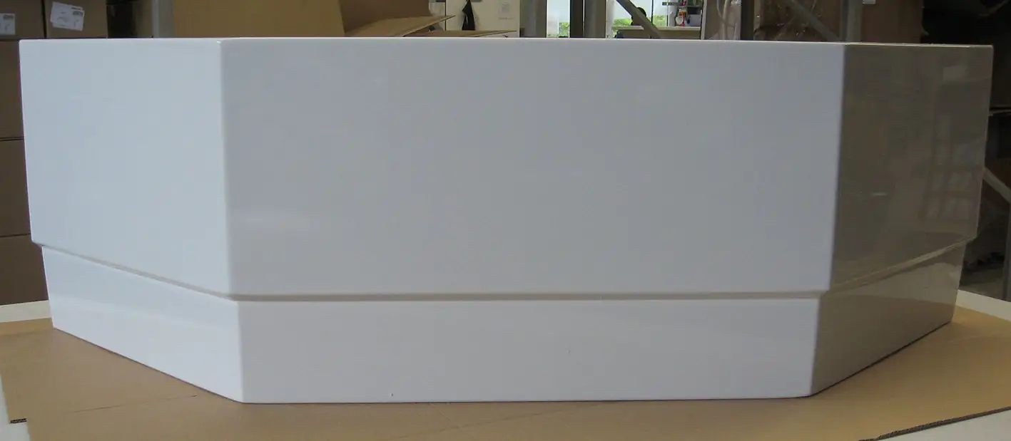 Ottofond Acrylschürze Miami 216 x 58 cm, weiß