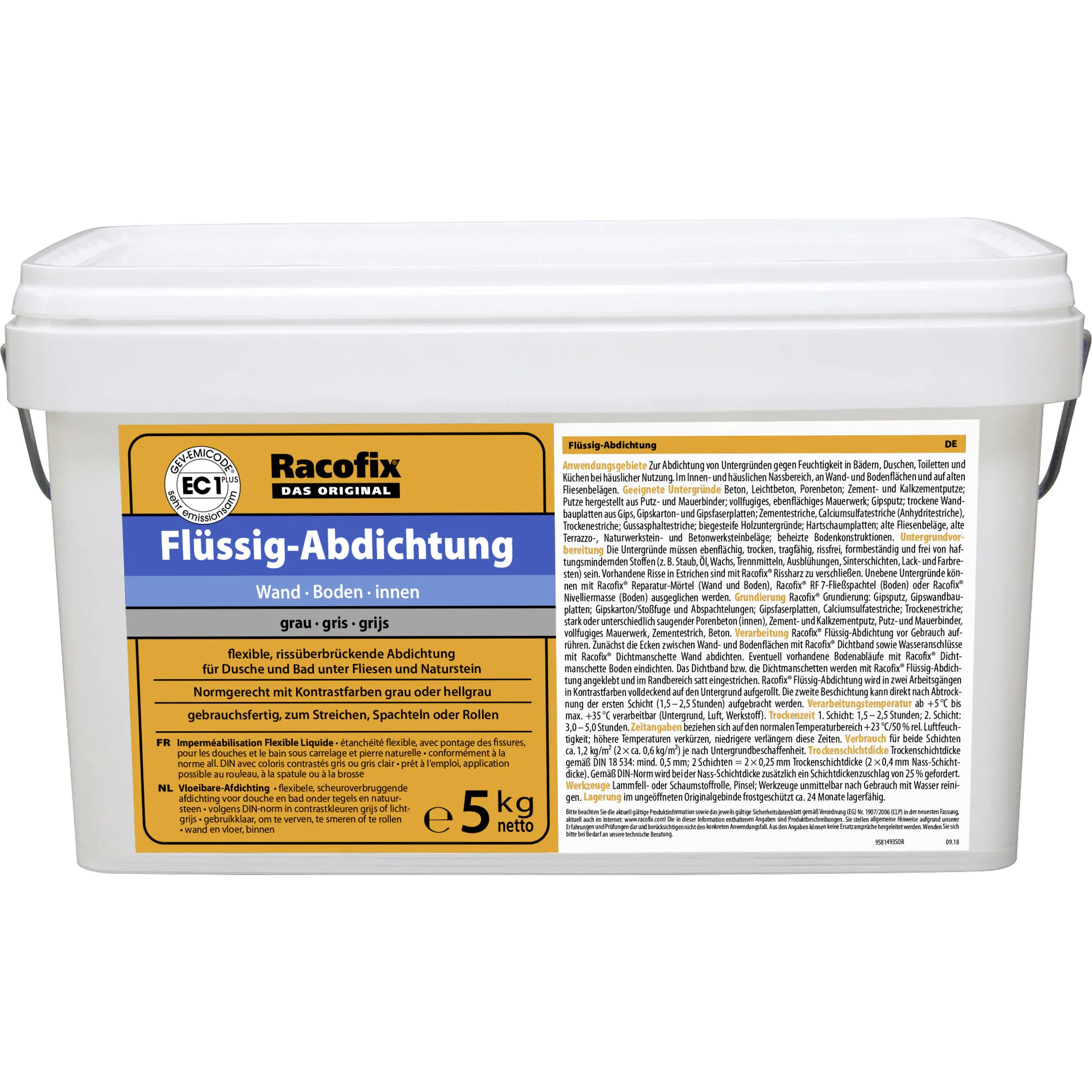Racofix Flüssig-Abdichtung 5 kg Racofix Flüssig-Abdichtung 5 kg