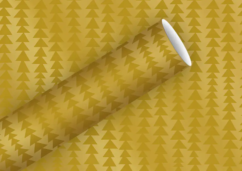 Braun & Company Geschenkpapier Alu Modern Forest gold 1,5 m x 70 cm