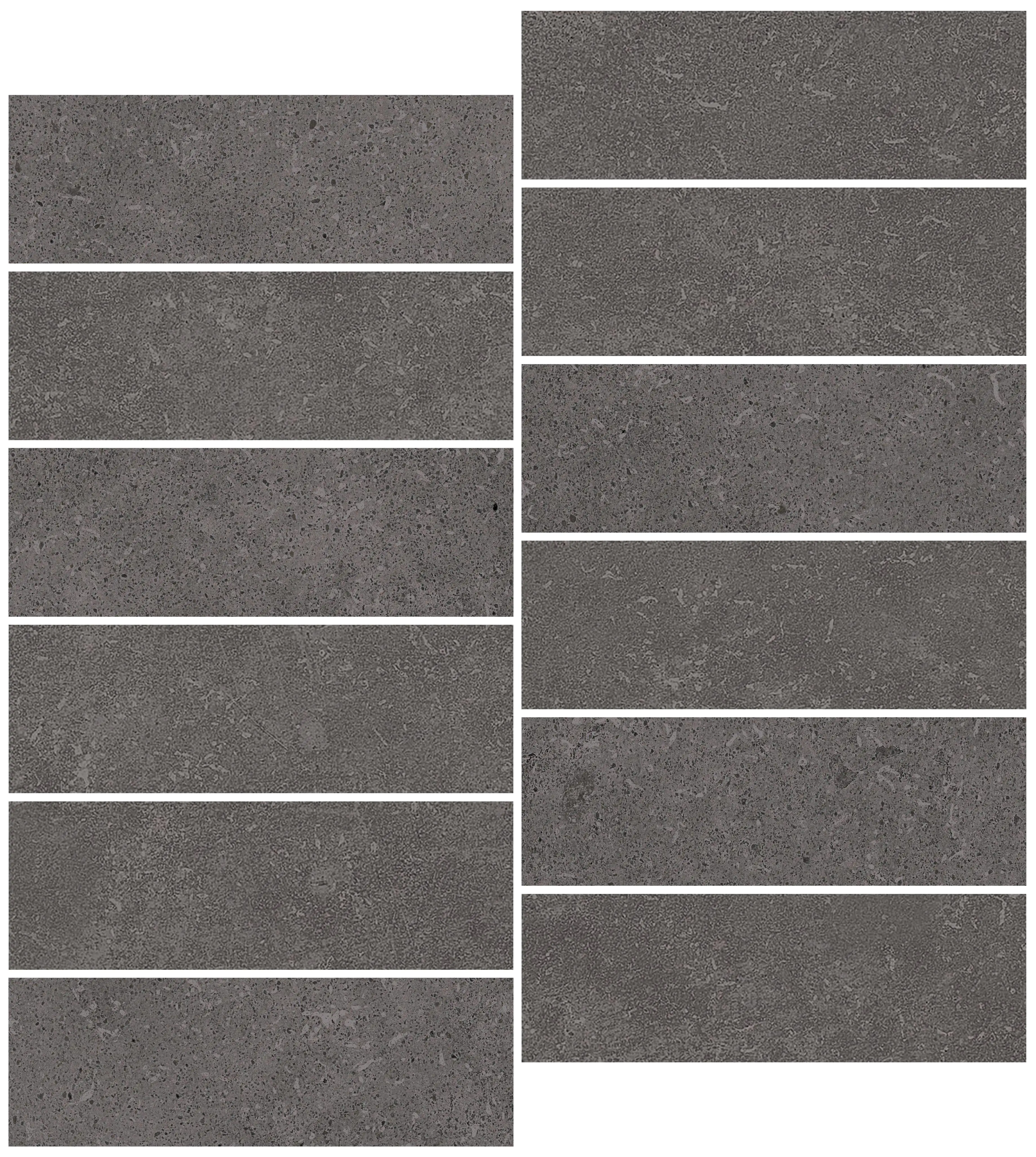 Mosaikfliese Stone 30 x 30 cm basalt Steinmaß: ca. 15 x 5 cm