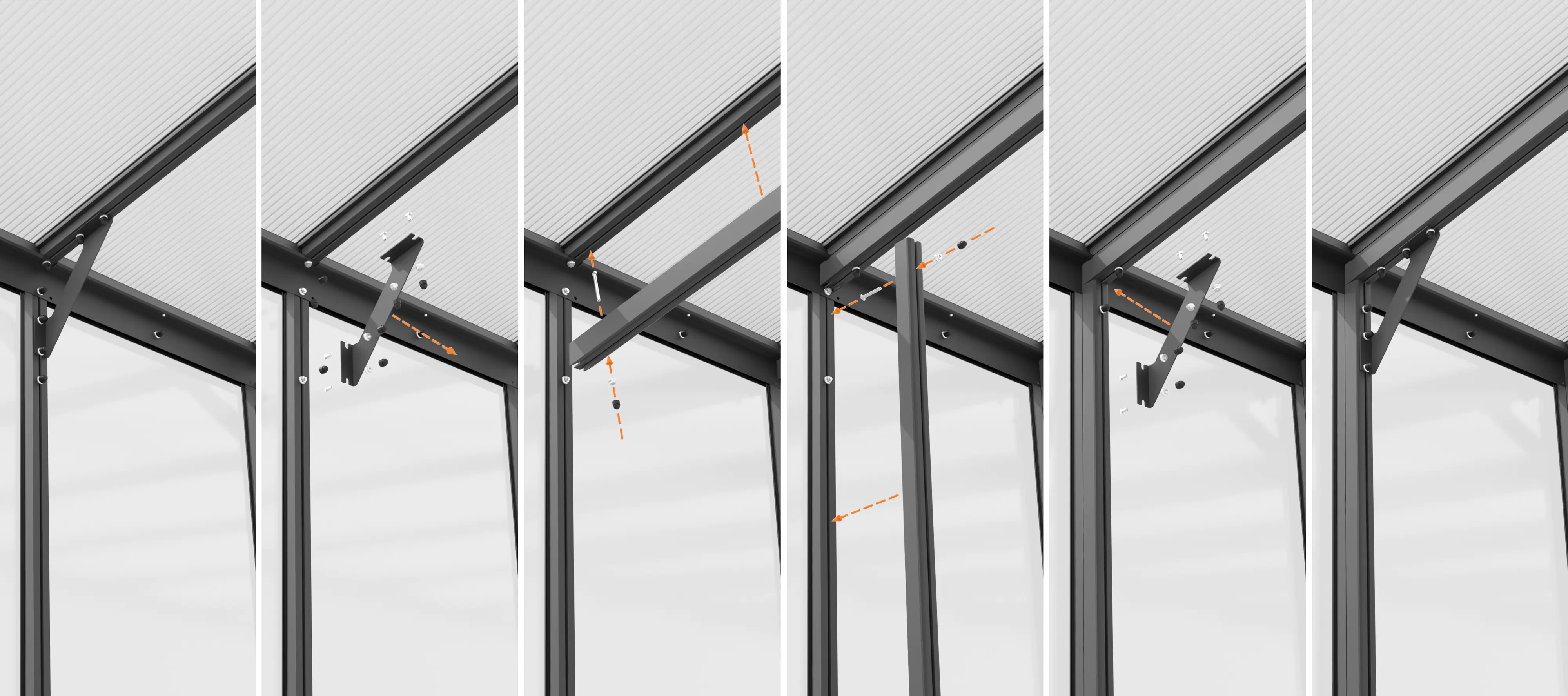 Vitavia Anlehngewächshaus Nachrüstset Helena 8600 aluminium 3 mm Sicherheitsglas