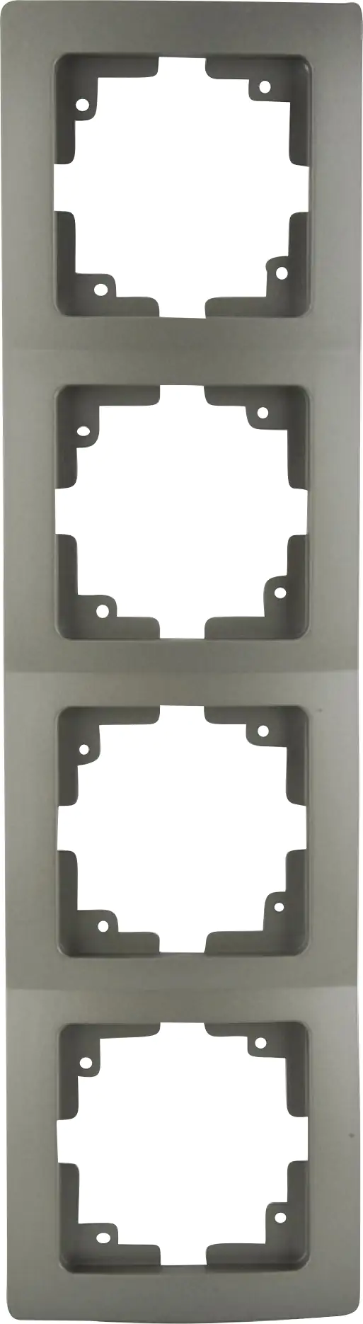 Unitec Abdeckrahmen Monaco 4-fach platin