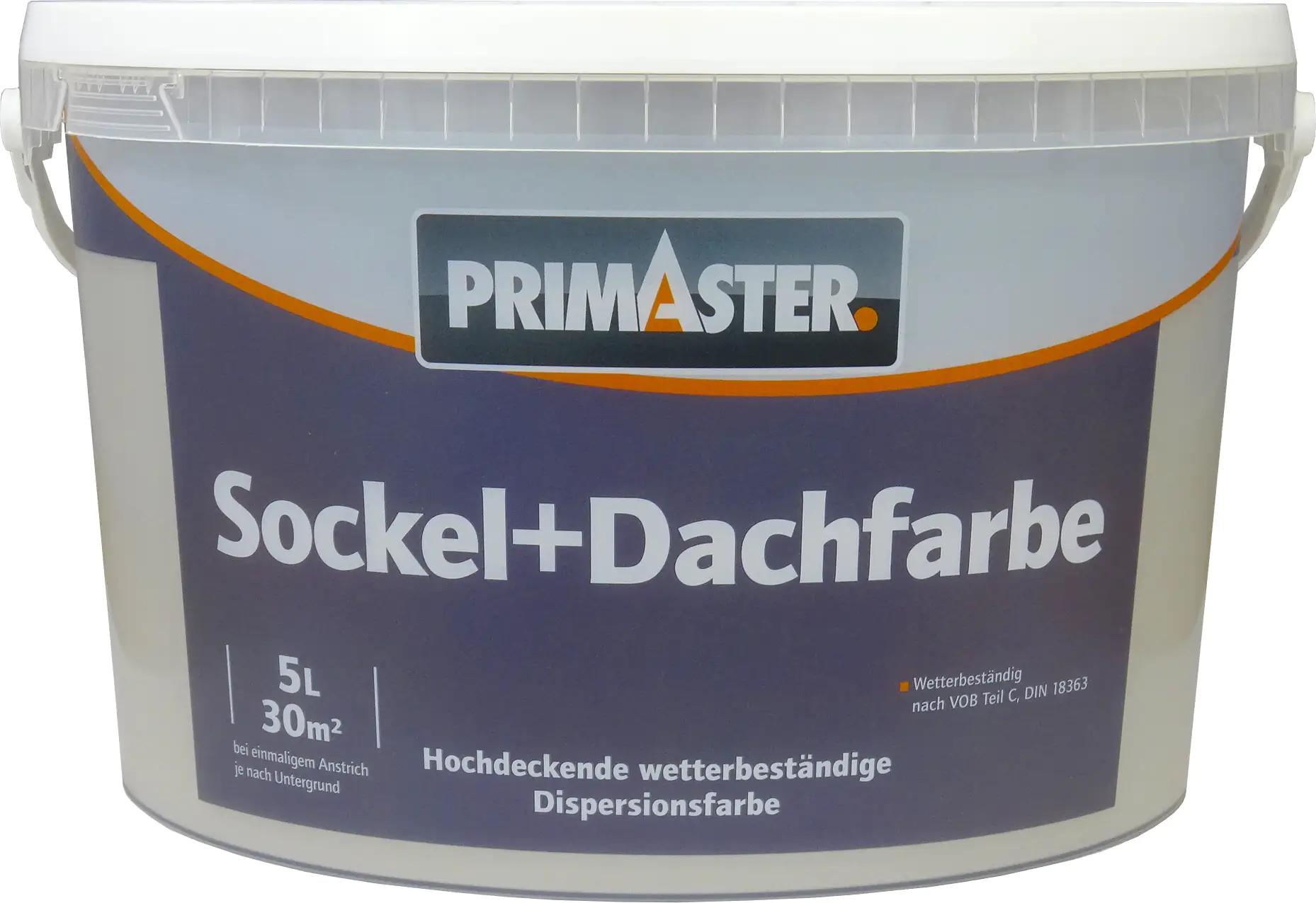 4000590166038 Primaster Sockel- und Dachfarbe 5 L steingrau matt