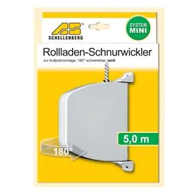 Schellenberg Aufschraubwickler inkl. 5 m Schnur schwenkbar weiß