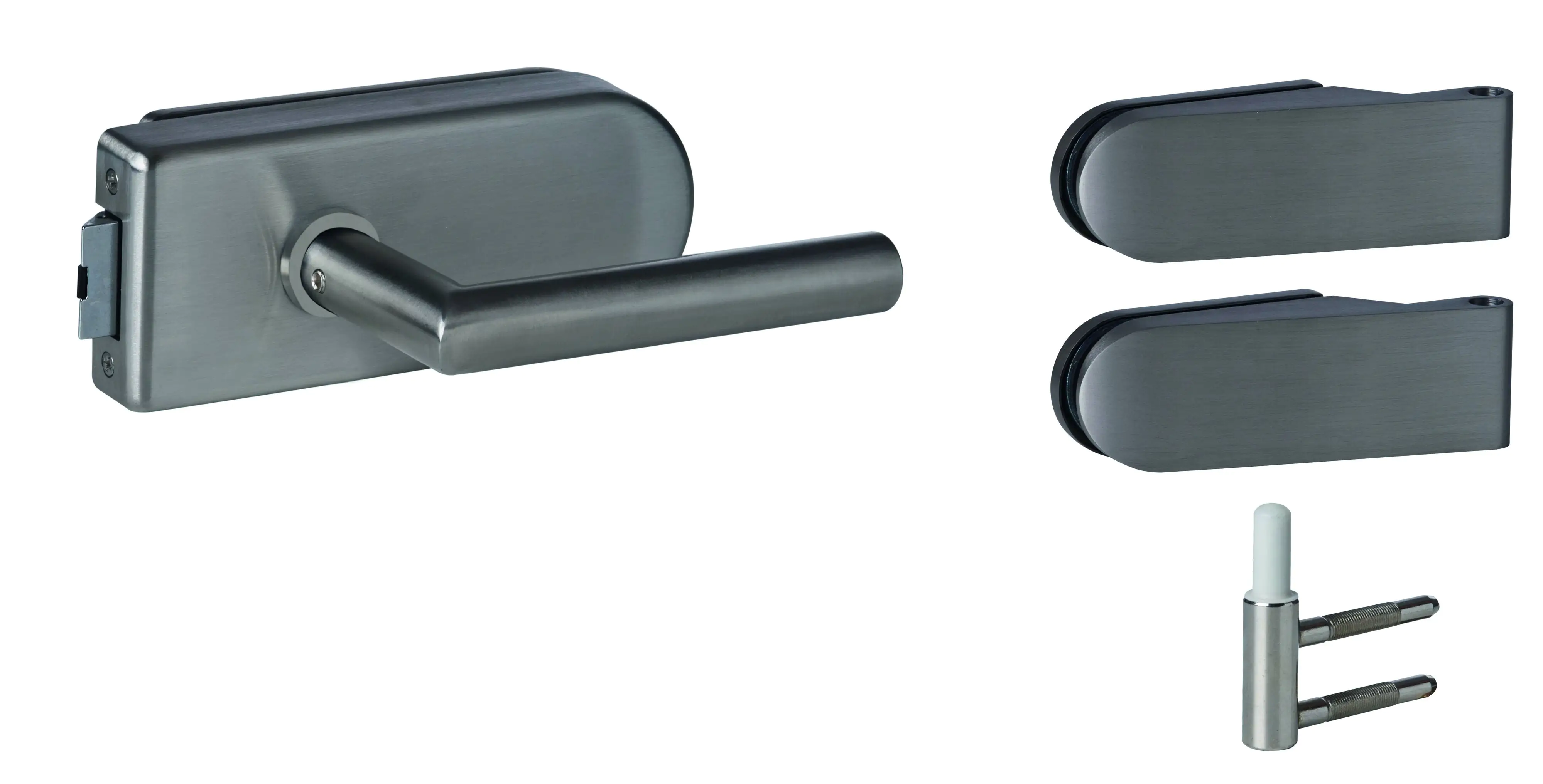 Glastürbeschlag Studio Edelstahl satiniert unverschließbar 