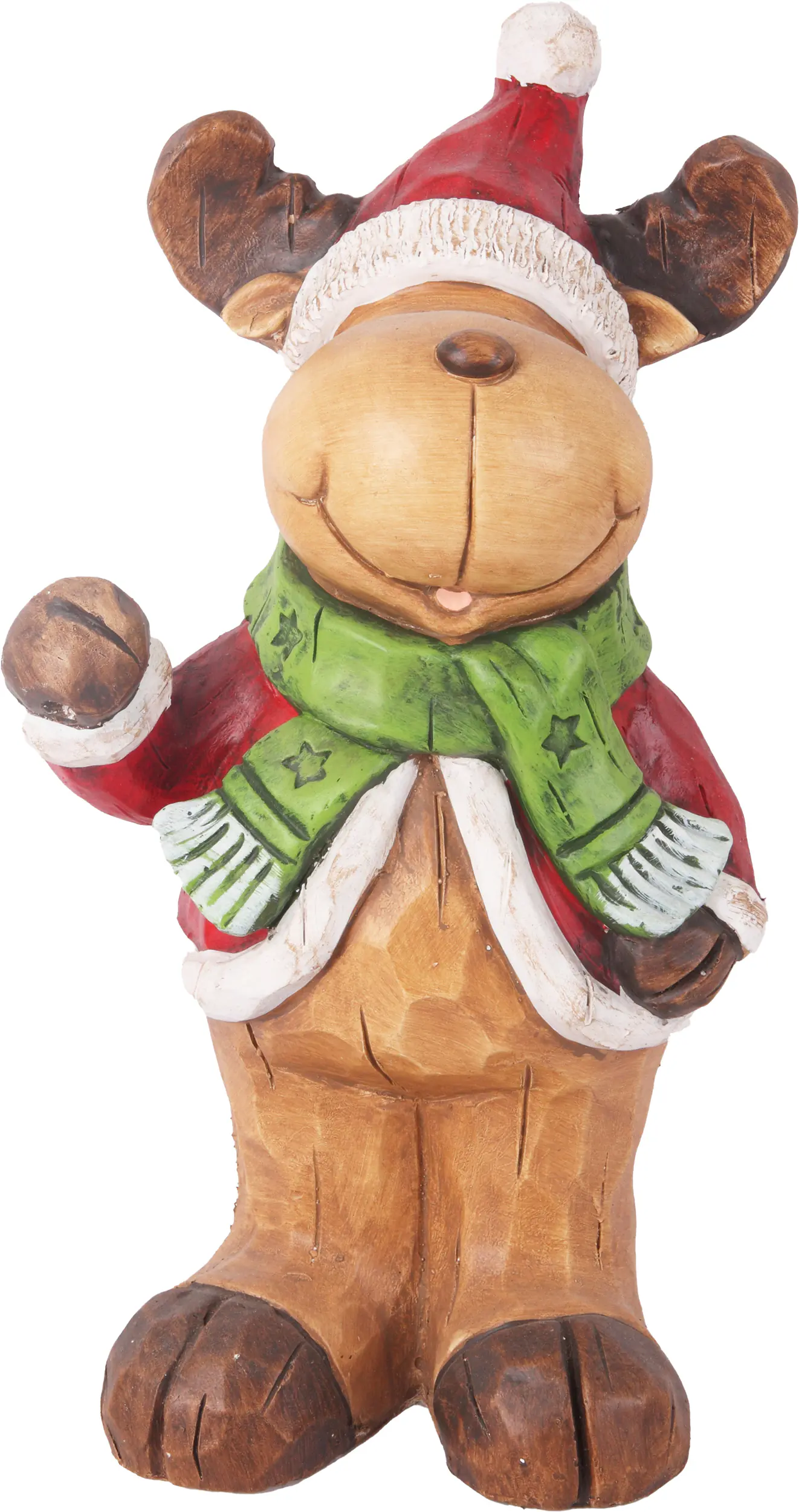 Dekofigur Rentier 40 x 22 cm bunt