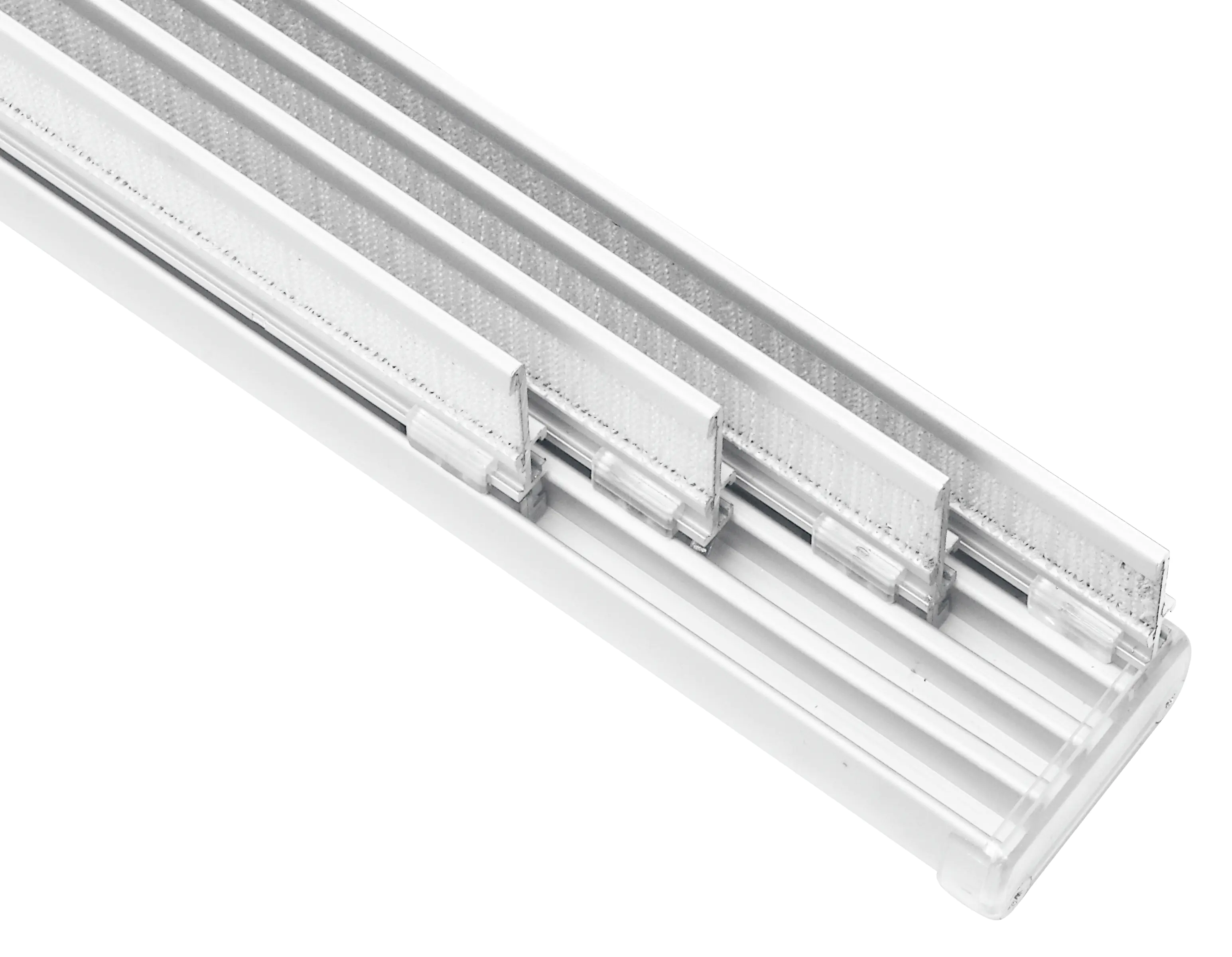 Gardinia Flächenvorhangschiene Komfort Komplett-Set 4-läufig weiß 225 cm