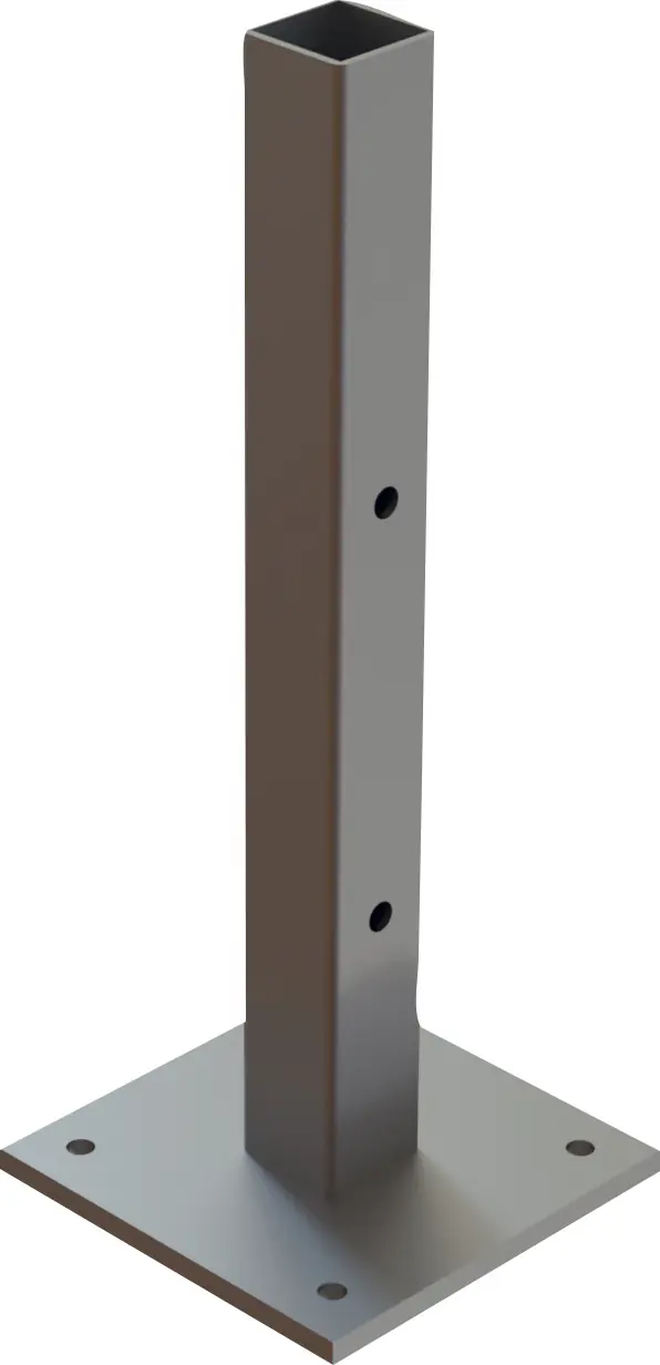 Osmo Pfostenanker zum Aufdübeln für Alufosten 16 x 41 cm (B x H), Metall