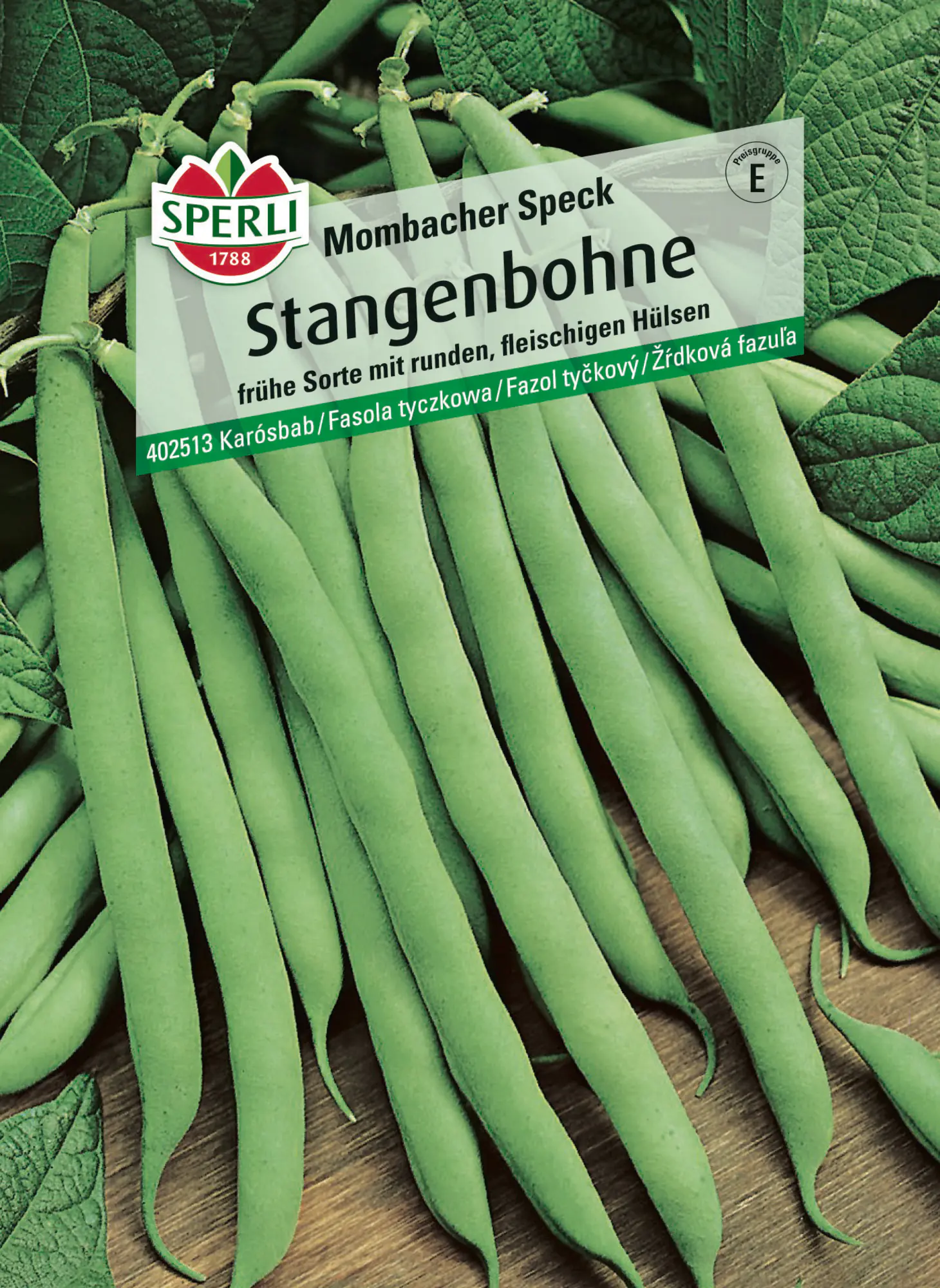 Sperli Saatgut Stangenbohnen Mombacher Speck für ca. 13 - 18 Stangen