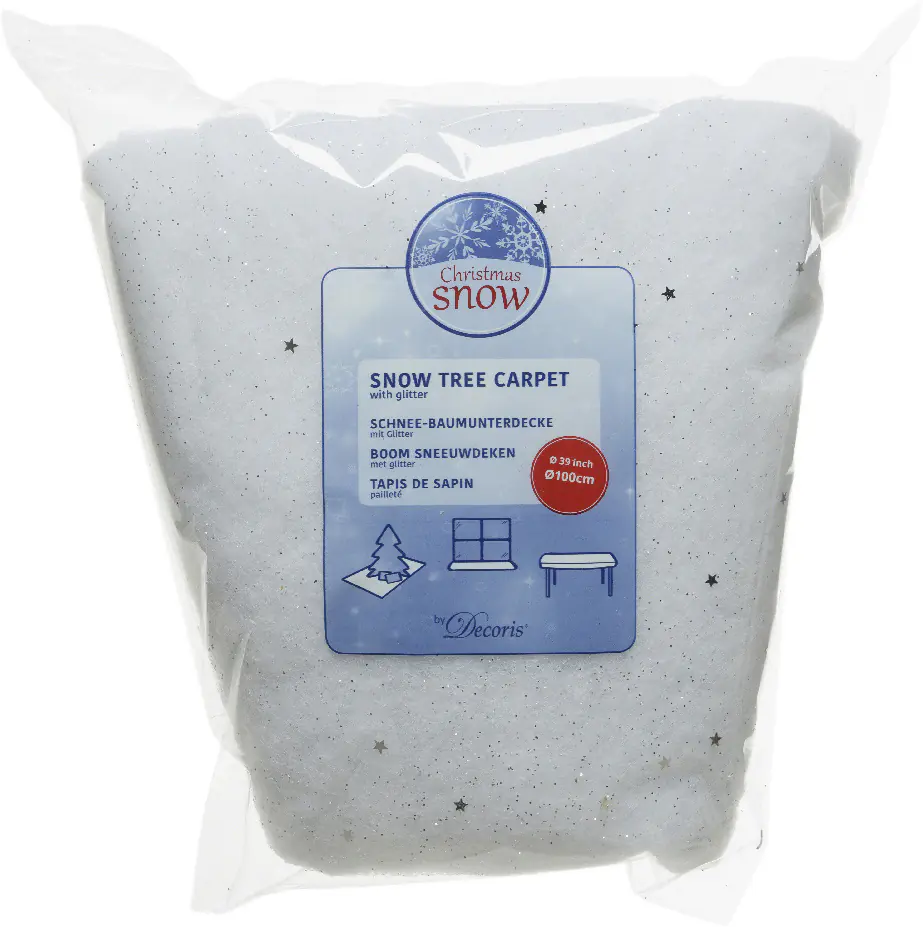 Kaemingk Schneeteppich weiß silber Ø 100 cm Kaemingk Schneeteppich weiß silber Ø 100 cm