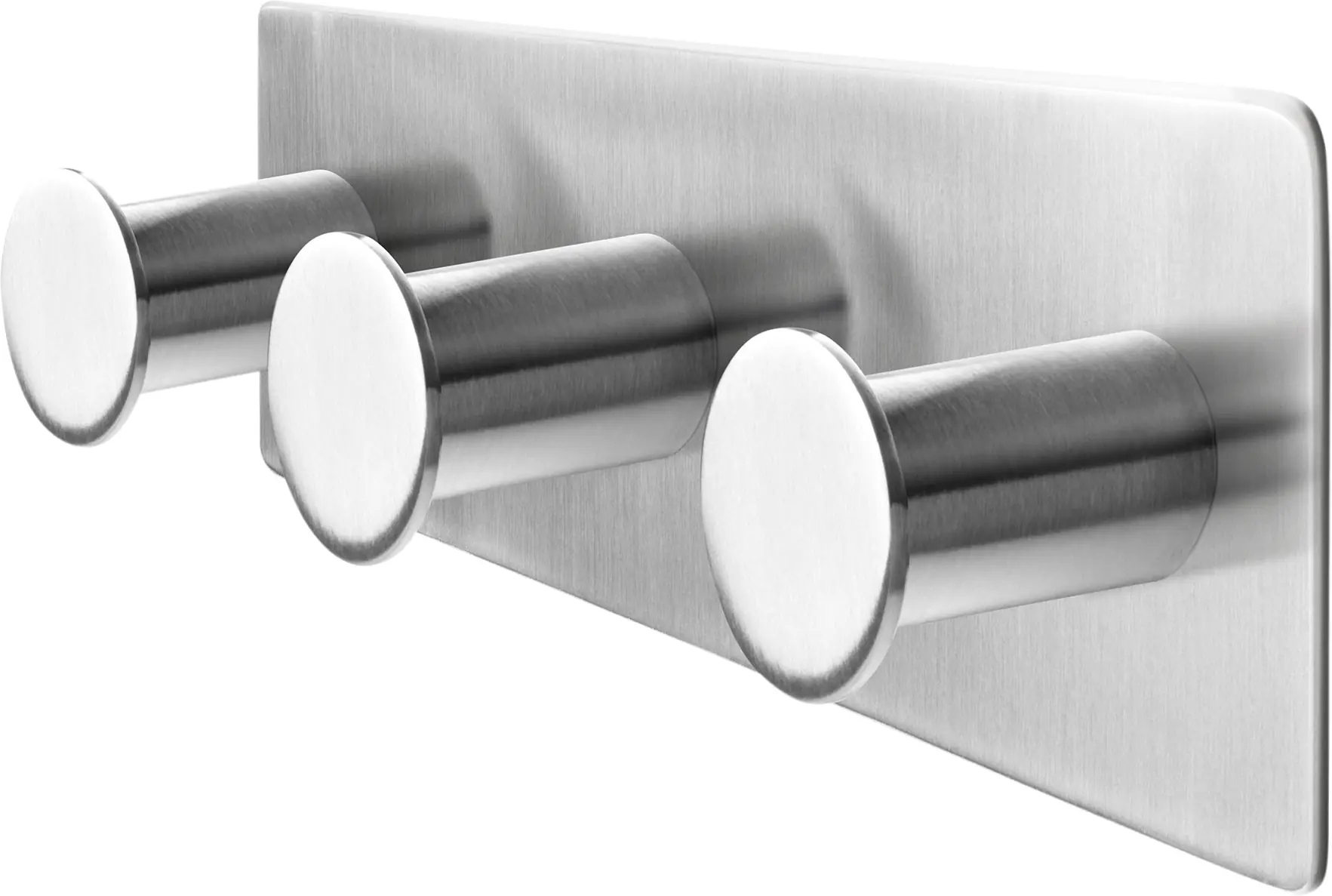 tesa Powerbutton Hakenleiste Classic Edelstahl, chrom, rostfrei