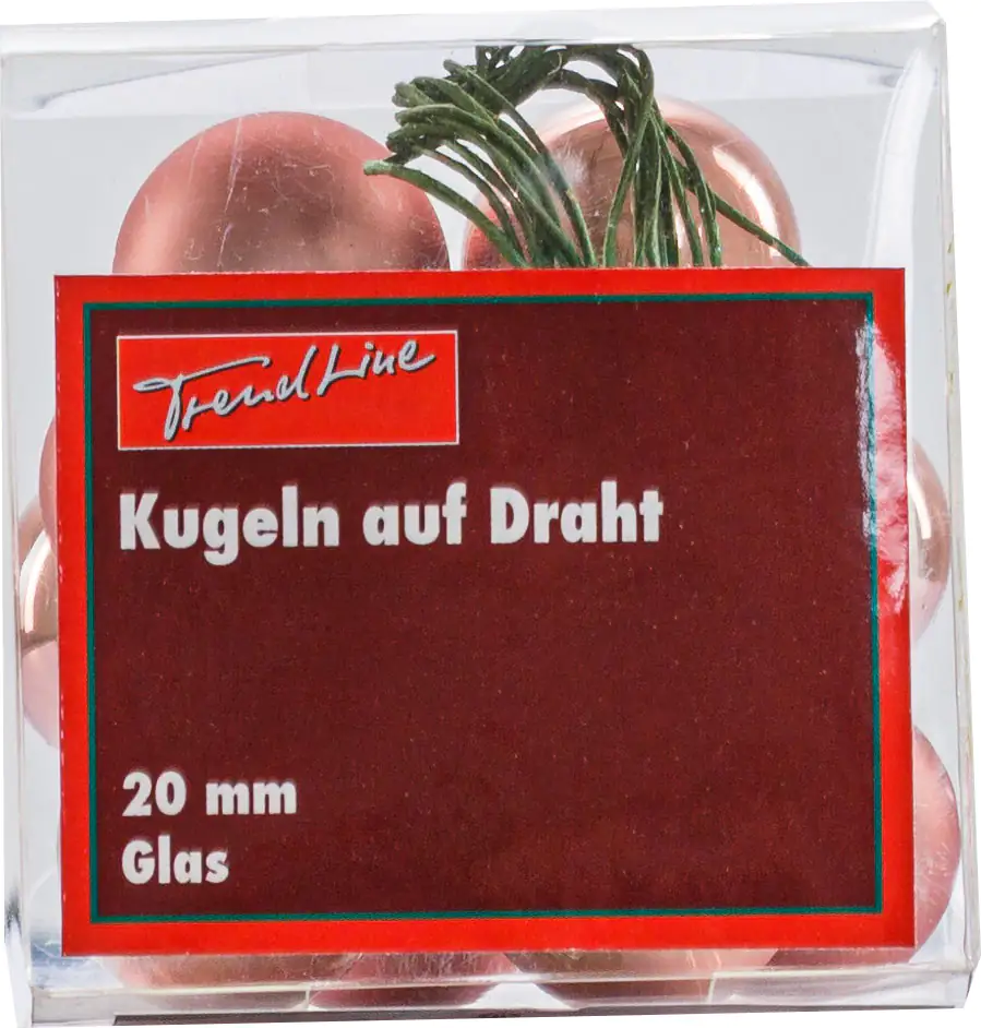 2076601538523_01 TrendLine Glaskugeln auf Draht Ø 2 cm, marmor pink