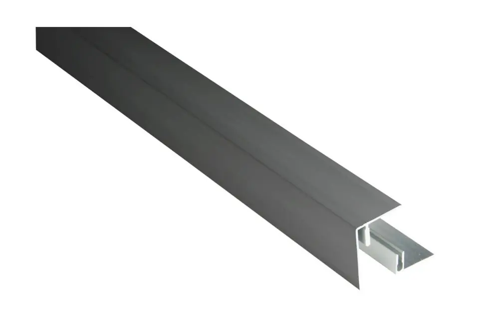 Kovalex Alu-Abschlussleiste eloxiert für Alu-Unterkonstruktion 4,5 x 5,9 x 250 cm inkl. Alu Befestigung