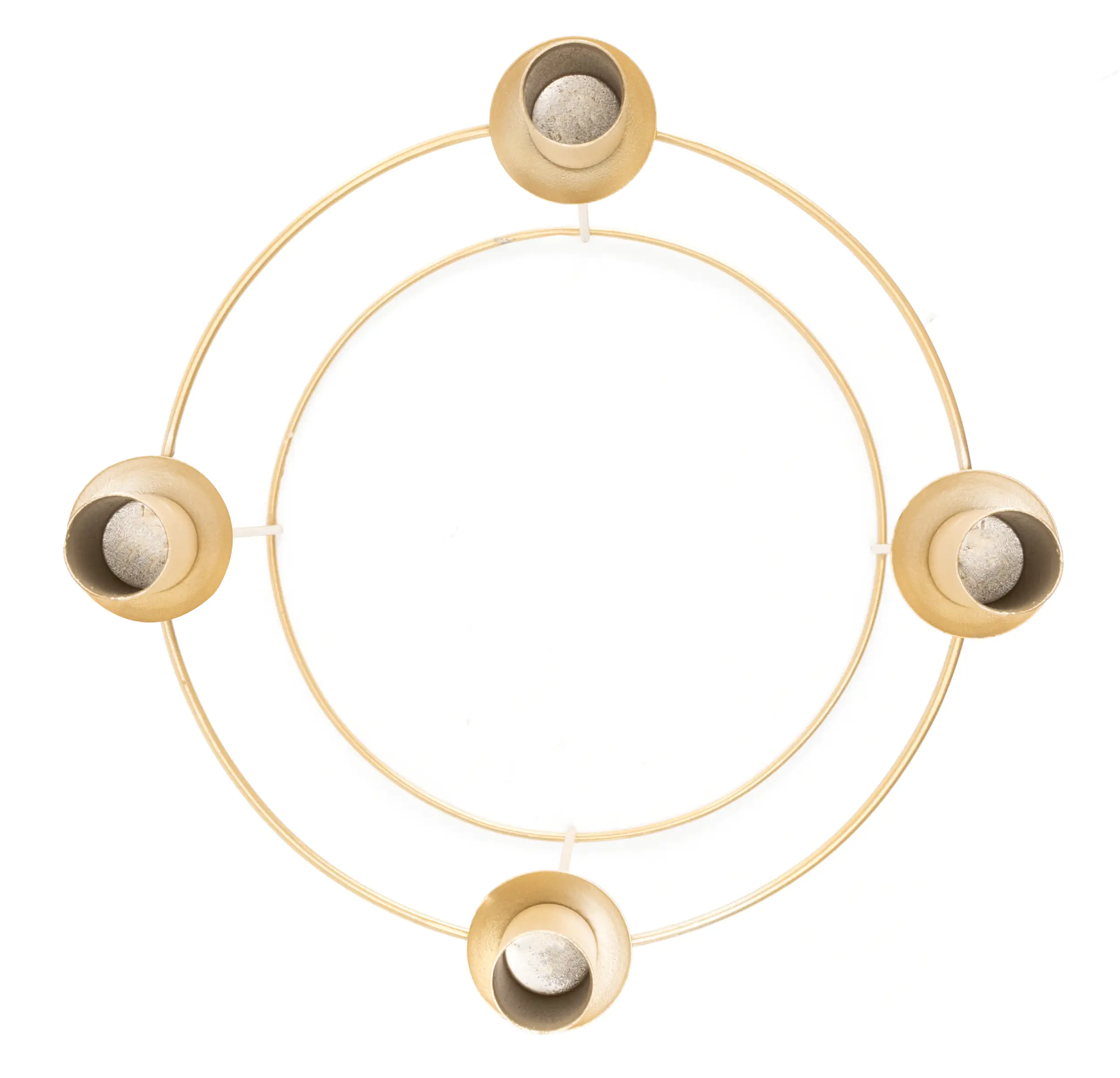 4333692394598_03 TrendLine Adventskranz Metall Ø 24,5 x 20 cm gold