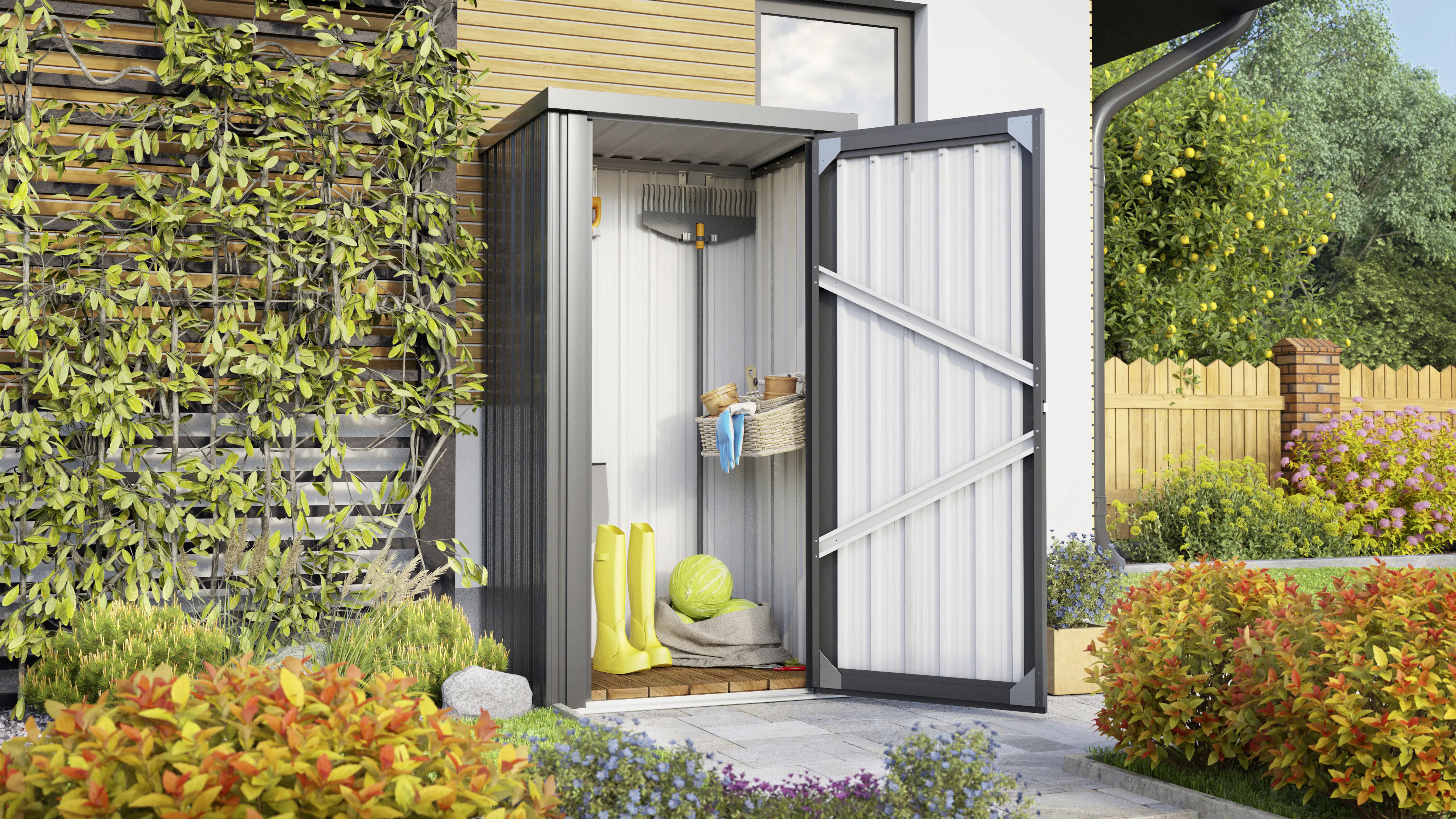 Pergart Metallgerätehaus Marburg 98 x 81 x 189 cm anthrazit