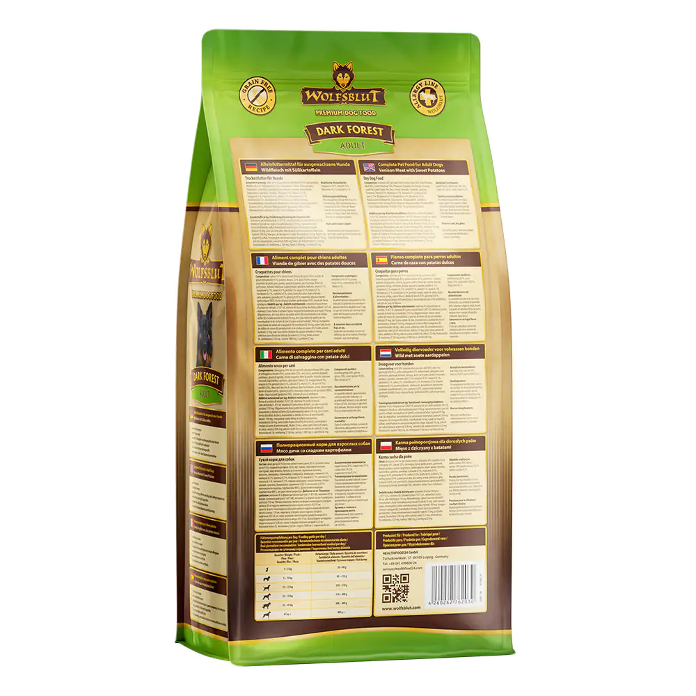 Wolfsblut Dark Forest Adult Trockenfutter- Wild mit Süßkartoffel 2 kg
