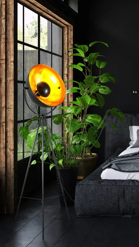 Globo Stehleuchte Timo 153 cm schwarz