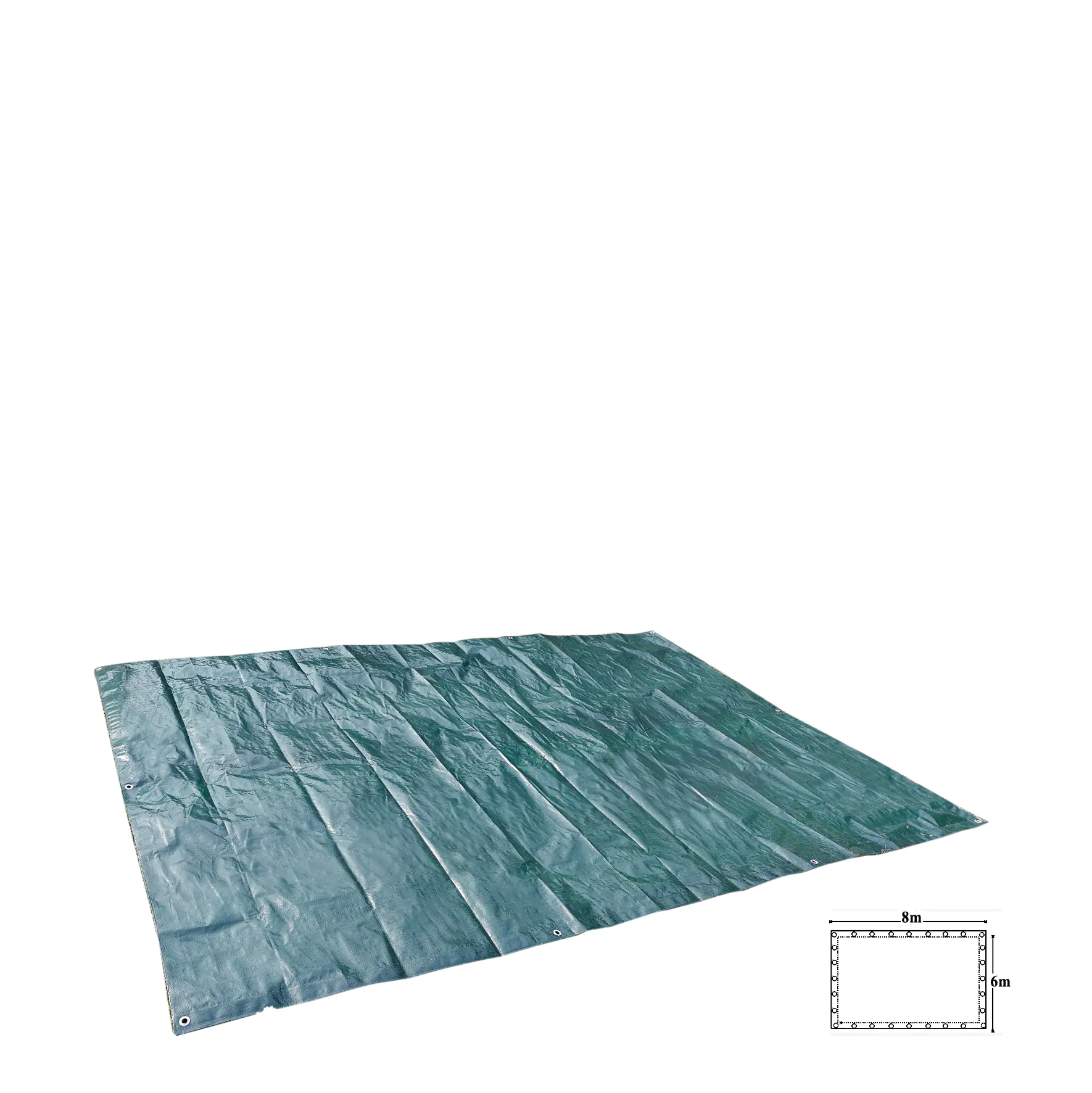 TrendLine Gewebeplane 110 g/m²  6 x 8 m = 48 m² grün mit Ösen TrendLine Gewebeplane 110 g/m²  6 x 8 m = 48 m² grün mit Ösen