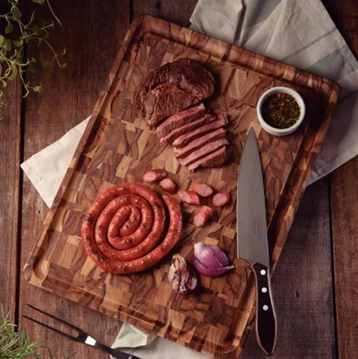 Tramontina CHURRASCO Stirnholz Schneidebrett, 45 x 34 x 3 cm