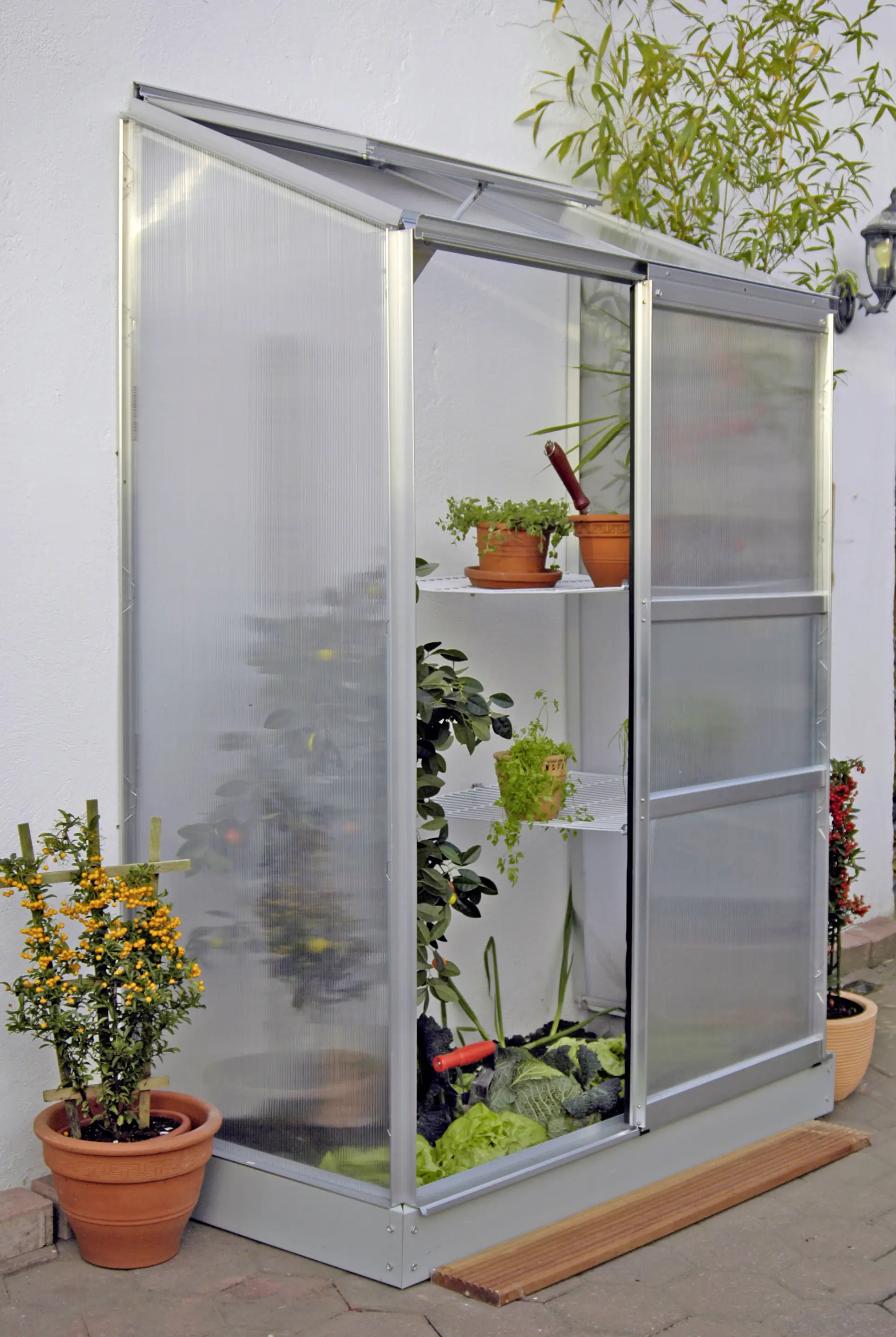 Vitavia Anlehngewächshaus Styx 900 65 x 130 cm 4 mm Hohlkammerplatten