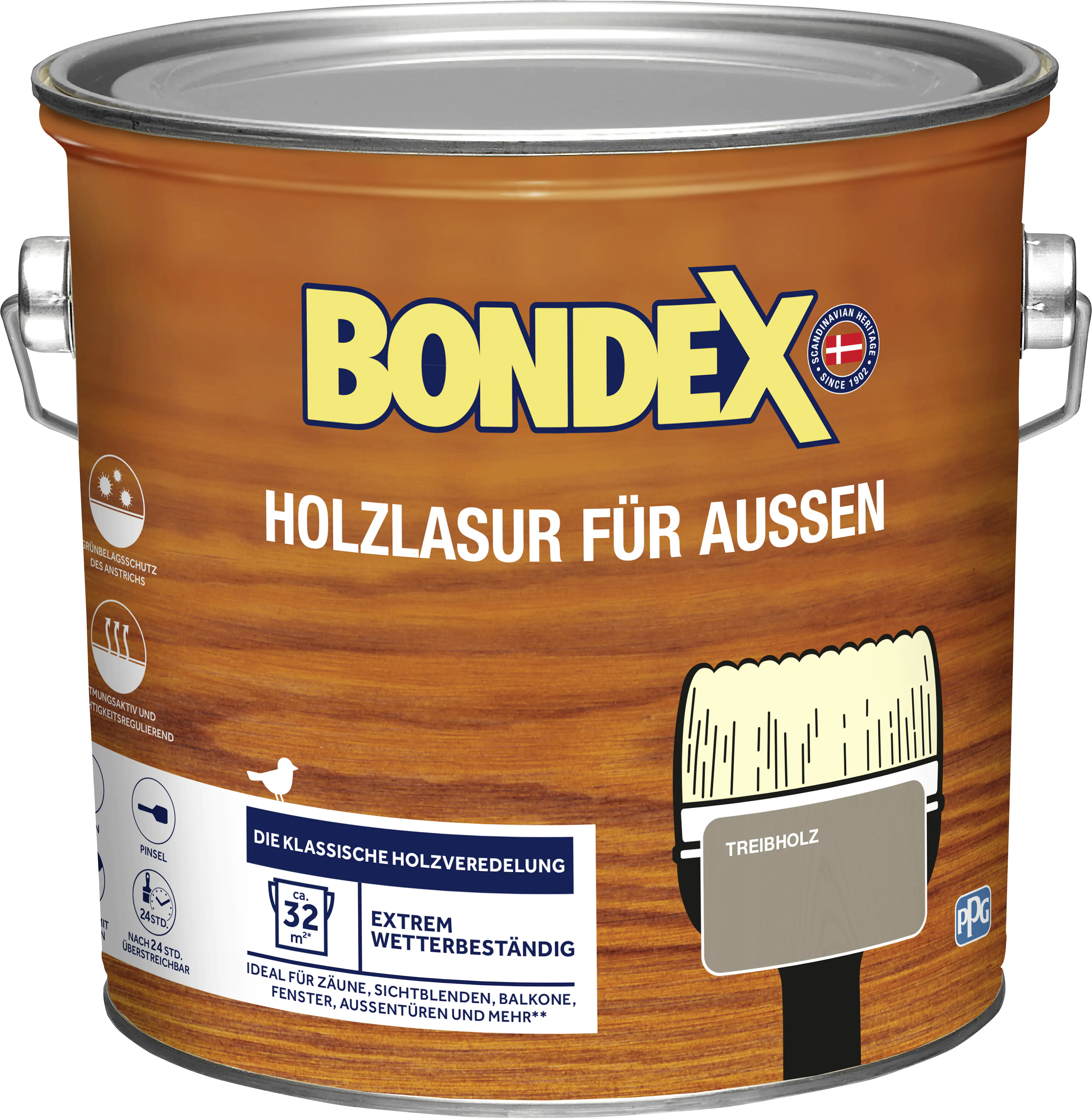 Bondex Holzlasur 2,5 L treibholz