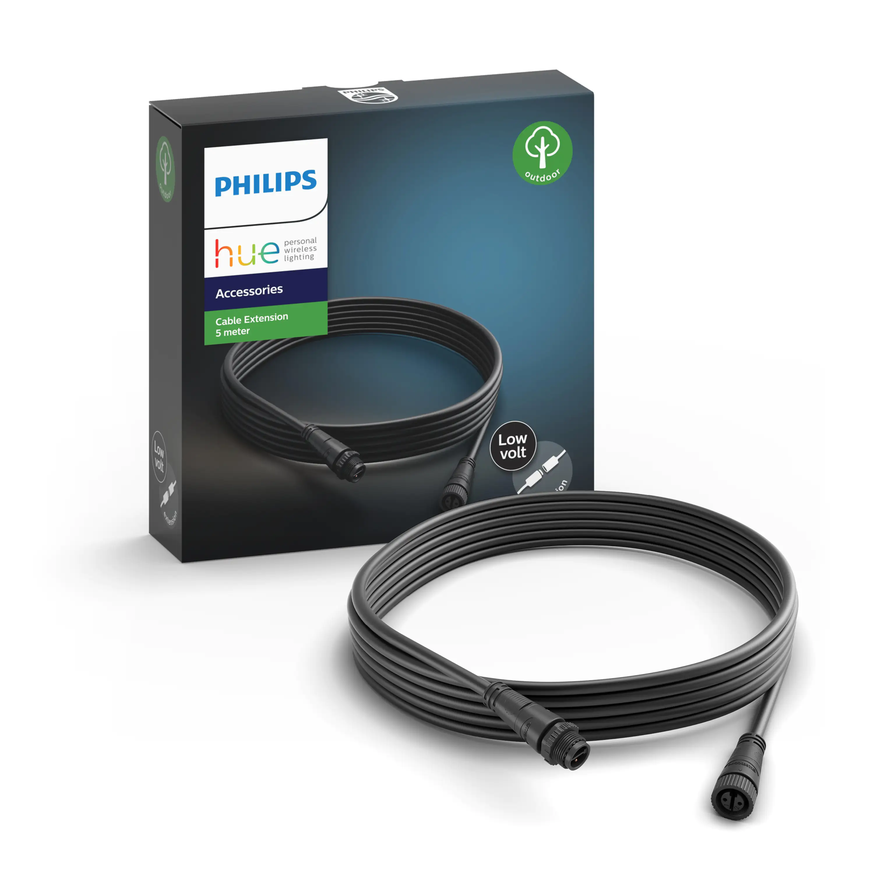8718696168721 Philips Hue Verlängerungskabel Außen 5 Meter Outdoor 5 m schwarz