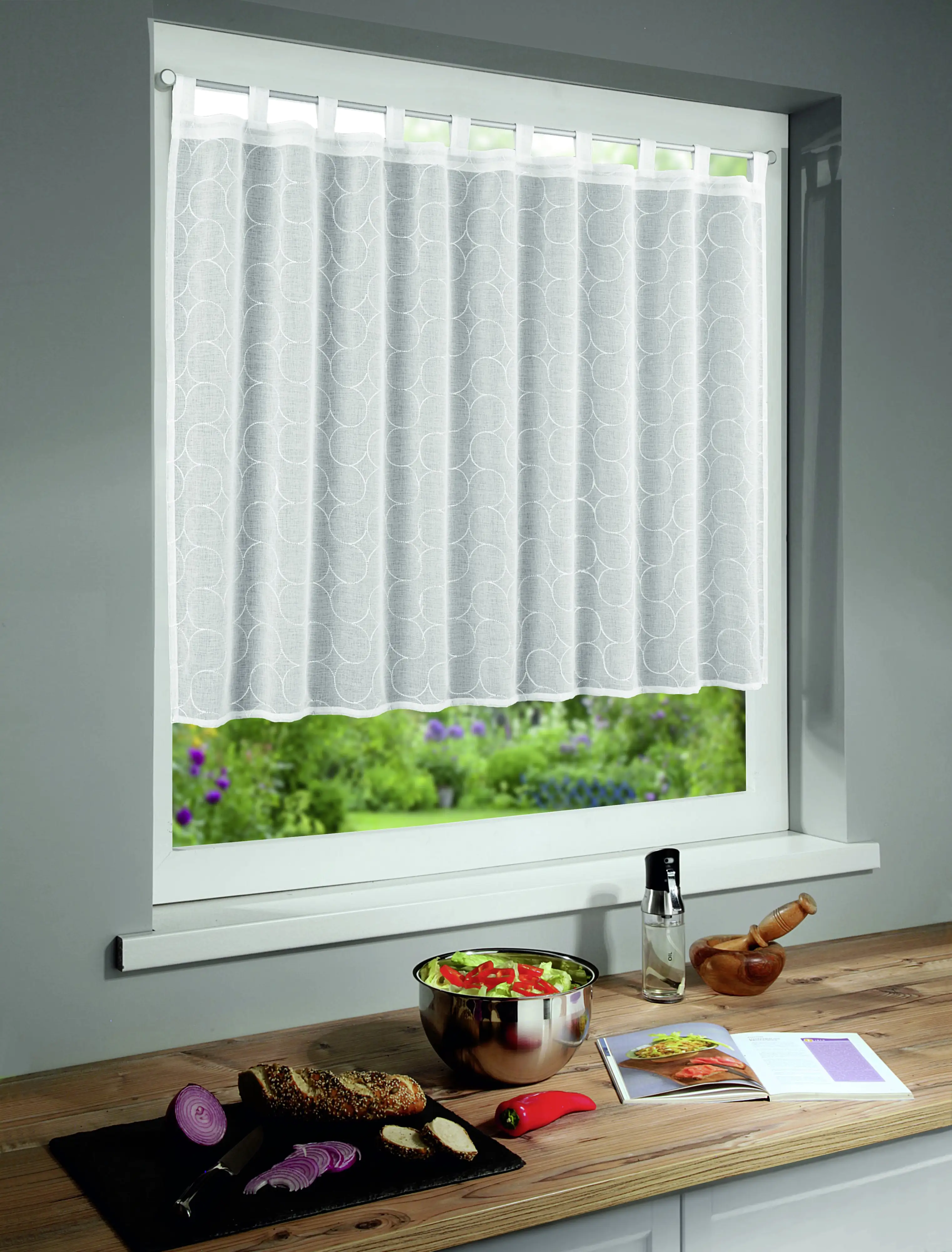 Neusser Collection Schlaufenpanneau Joceline weiß, 85 x 140 cm