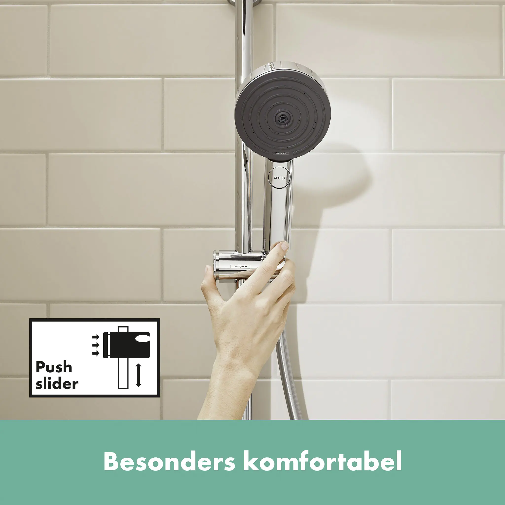 Hansgrohe Handbrause-Set 3 Strahlarten Pulsify Select S EcoSmart chrom