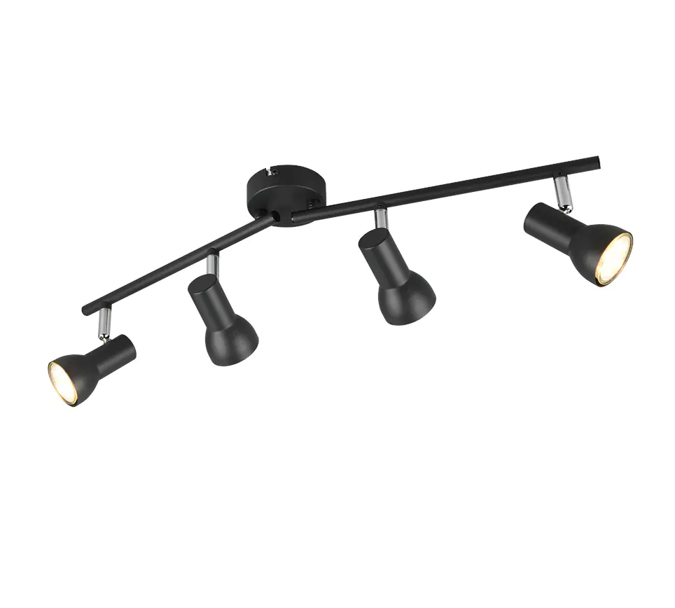 Trio Deckenstrahler 4er Spot Cantar schwarz matt GU10          
