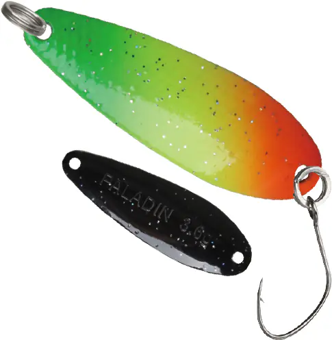 Paladin Angelköder Spoon Apollo 4,8 g UV rainbow/schwarz