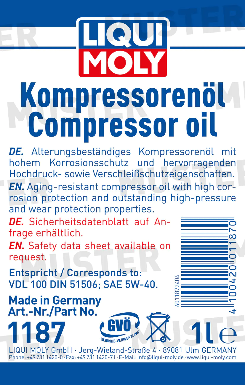 Liqui Moly Kompressorenöl 1 L