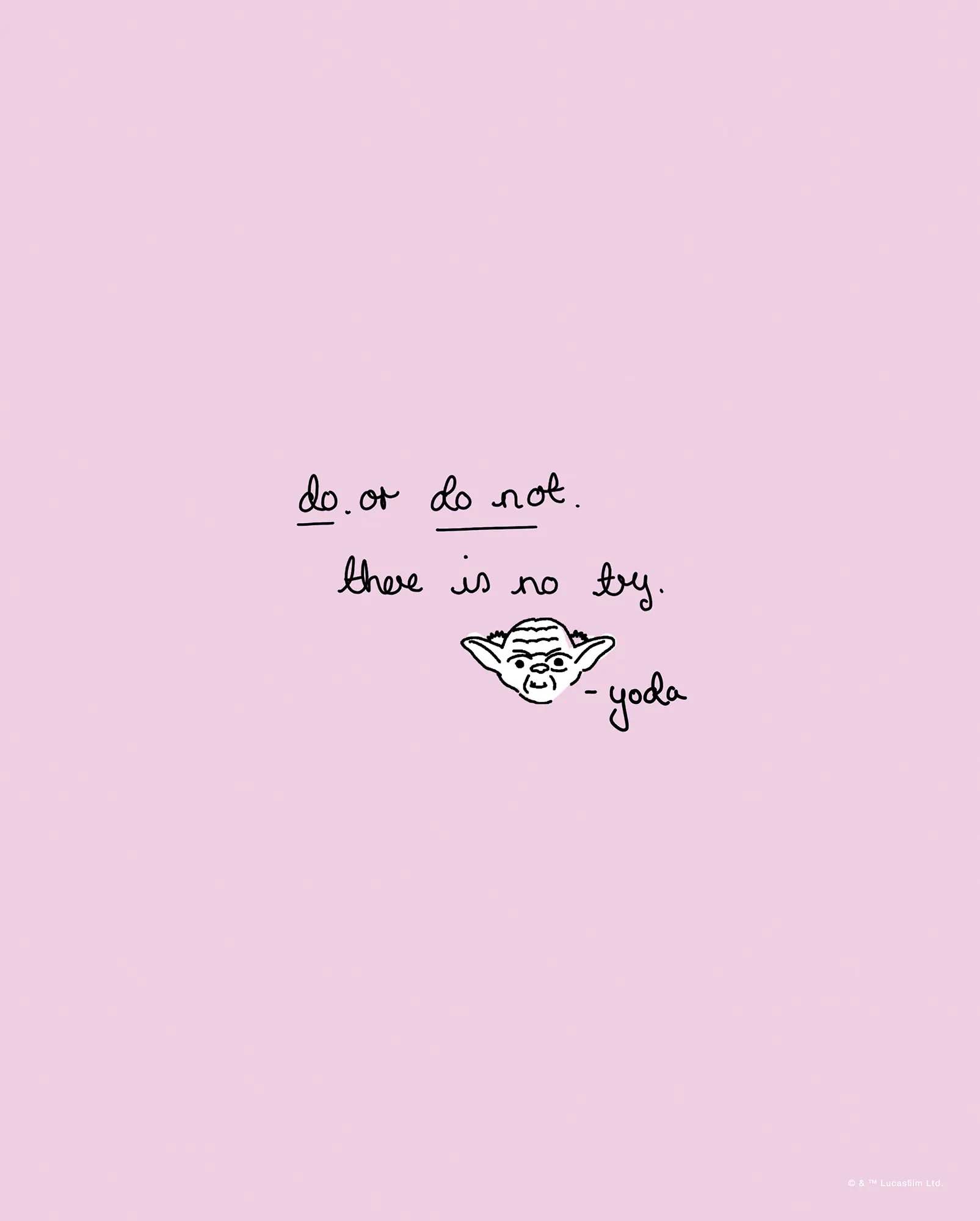 Komar Wandbild SW Quote Yoda Cute 40 x 50 cm