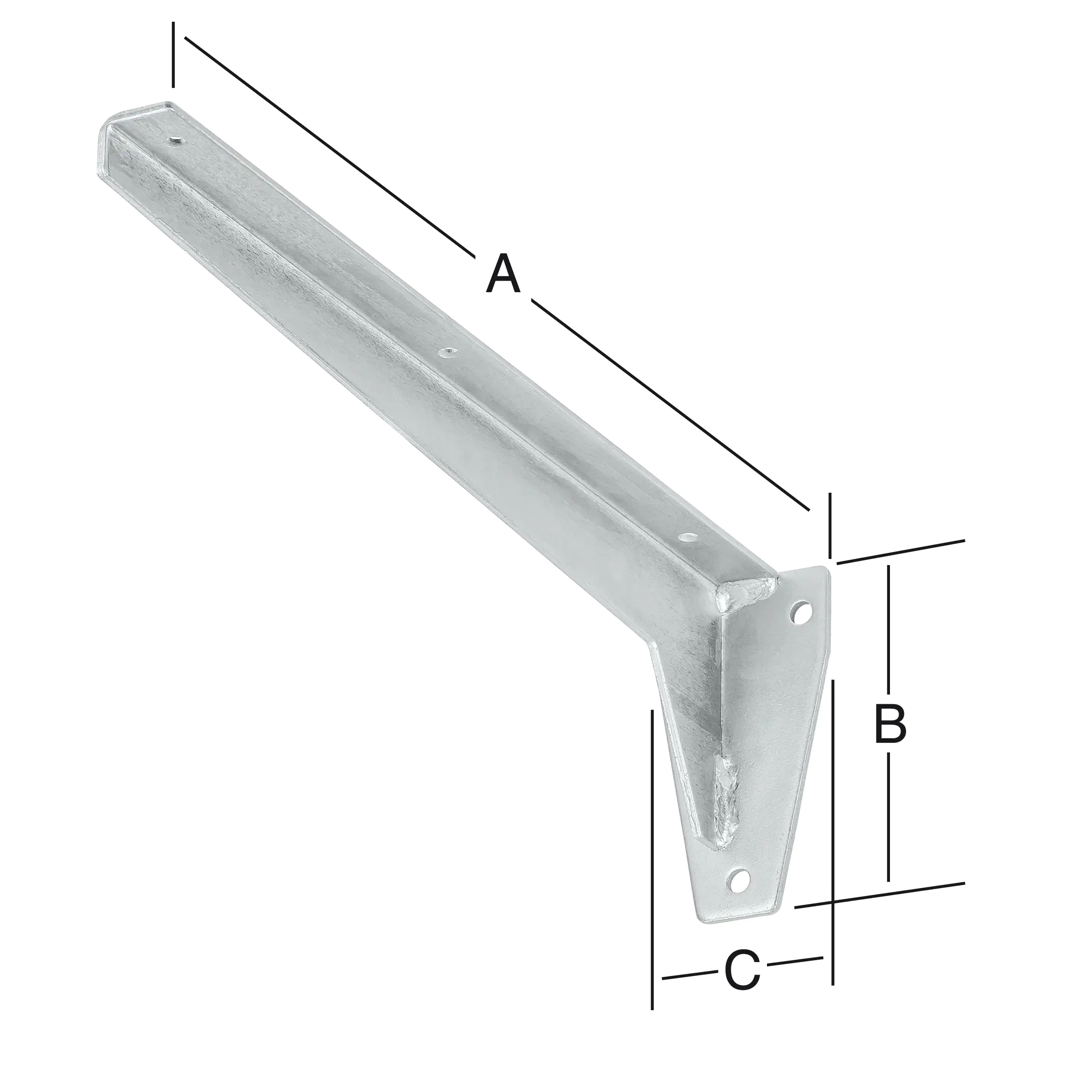 Vormann L-Profil-Konsole 380 x 130 x 65 mm Stahl verzinkt Vormann L-Profil-Konsole 380 x 130 x 65 mm Stahl verzinkt