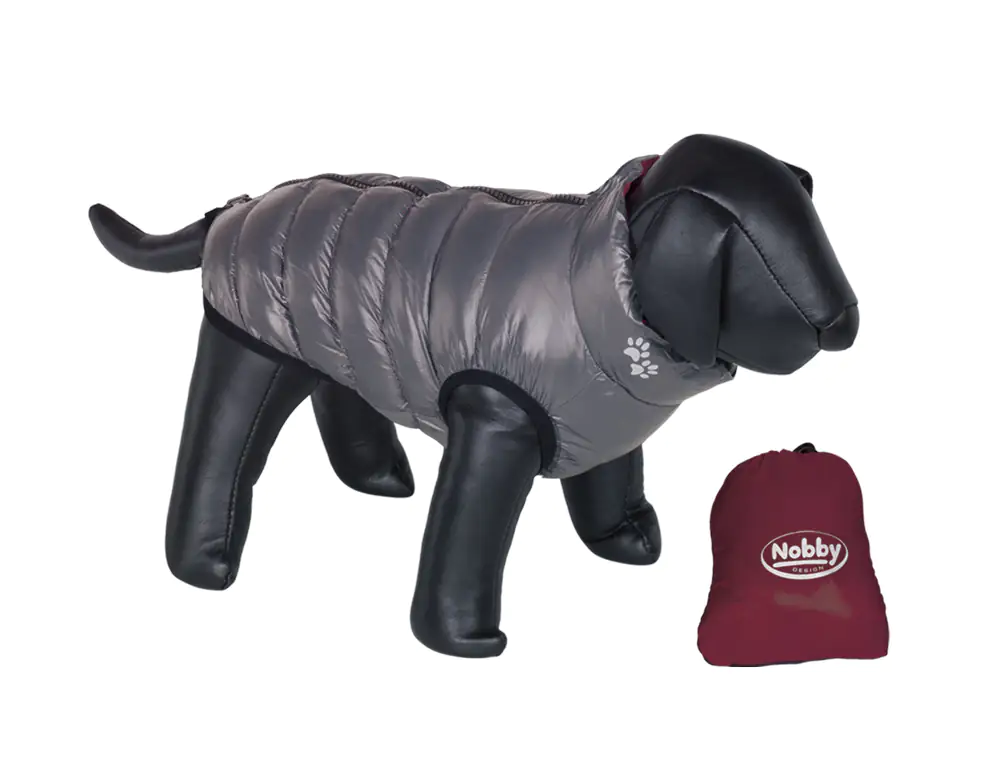 Nobby Hundemantel Light bordeaux -grau