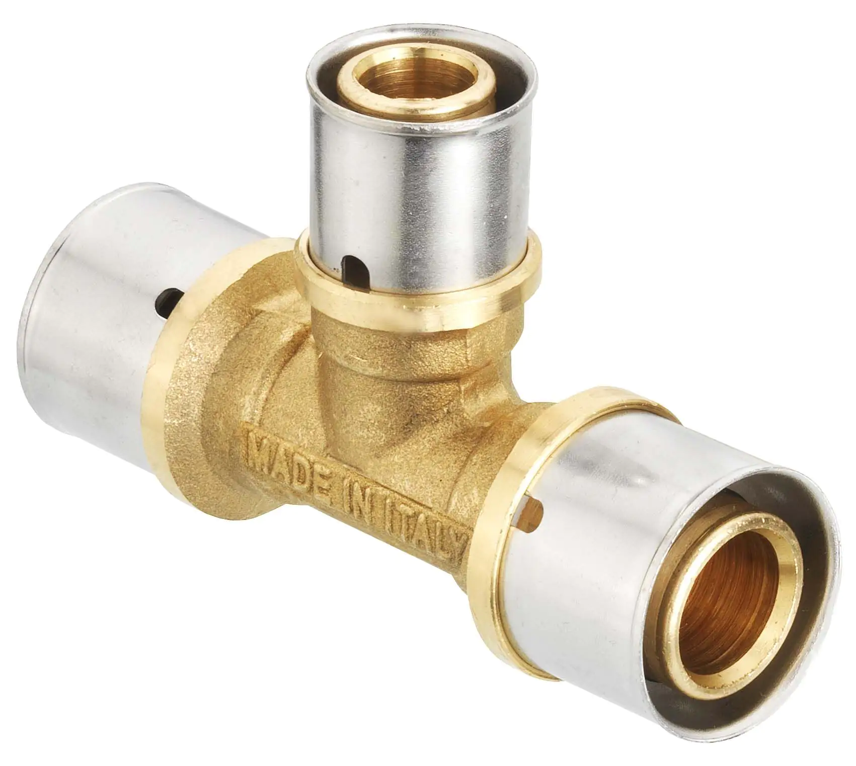 Cornat Press-T-Stück komplett Messing/Edelstahl, ø 26 mm, ø 20 mm