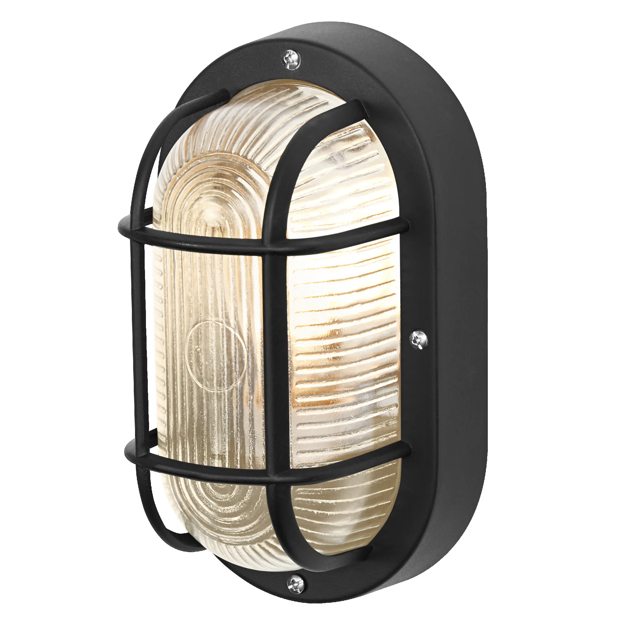 Osram LED Wandleuchte Bulkhead Essential Oval E27 schwarz