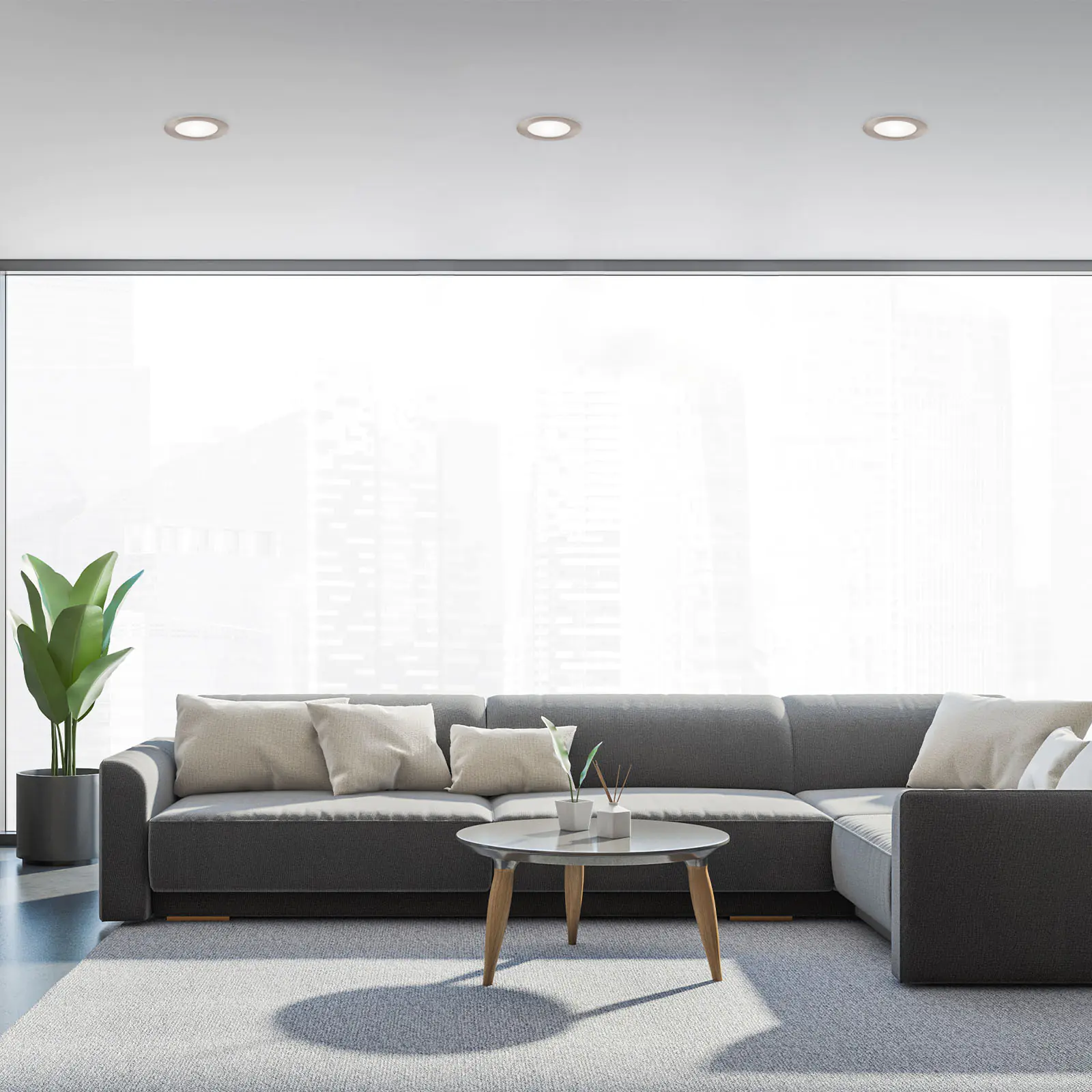 Di-Ka LED Einbauleuchte Flat-In 3er Set nickel-matt Ø 12 cm 7W Di-Ka LED Einbauleuchte Flat-In 3er Set nickel-matt Ø 12 cm 7W