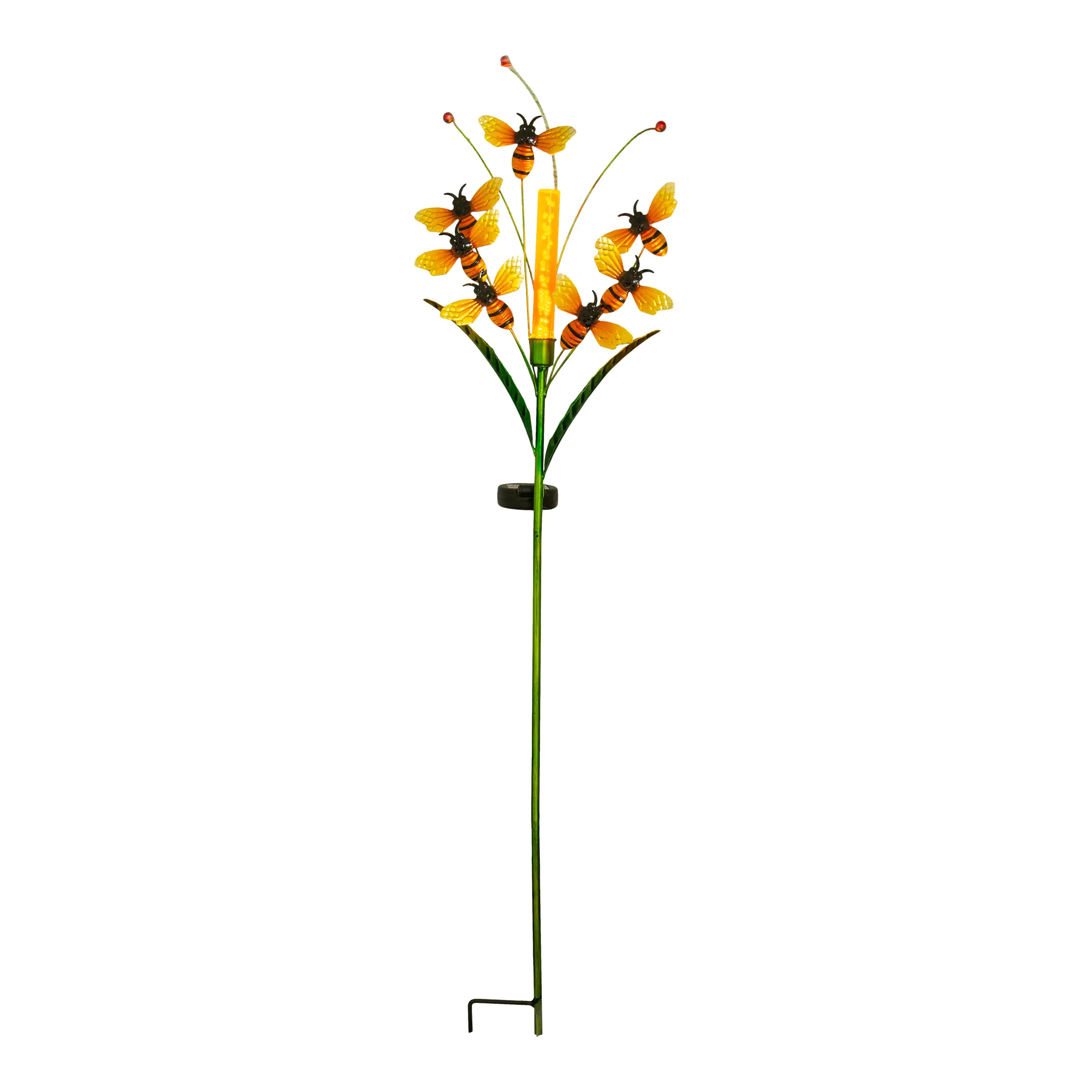 Light & More LED Solar-Erdspieß mit Bienen und Blütenrispen