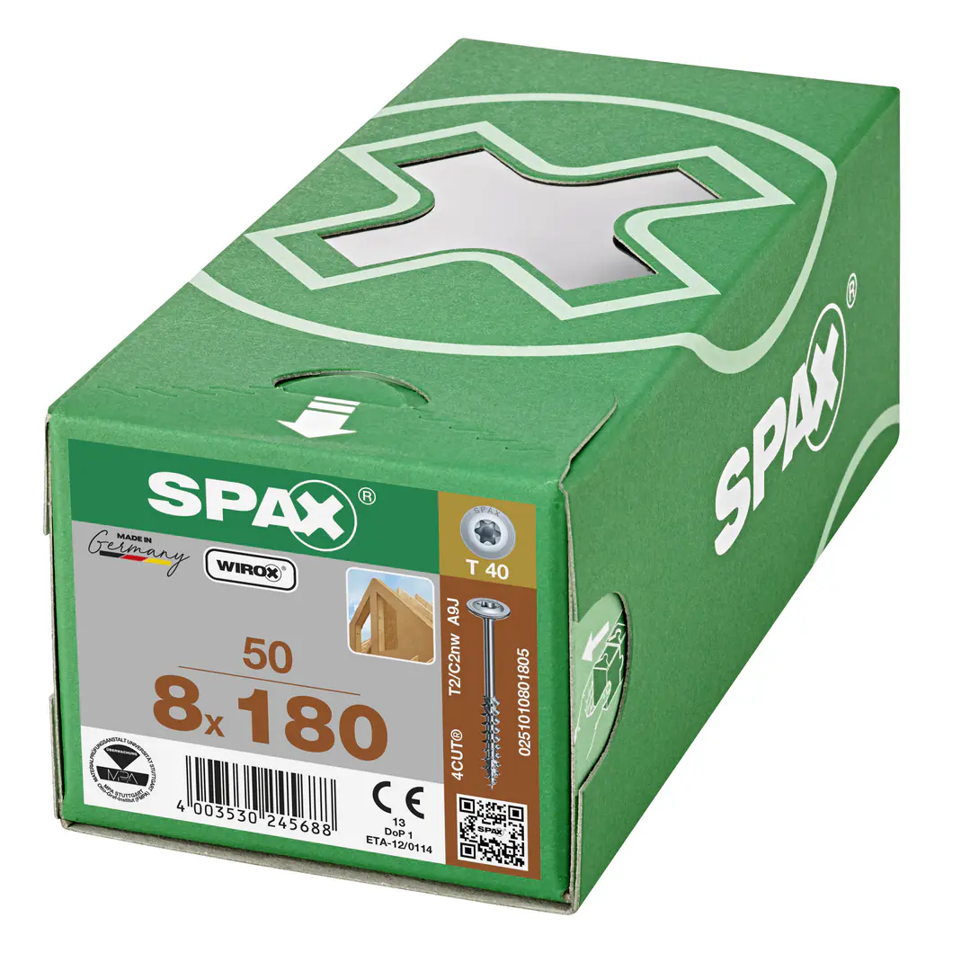 Spax Holzbauschrauben 8.0 x 180 mm TX 40 - 50 Stk.