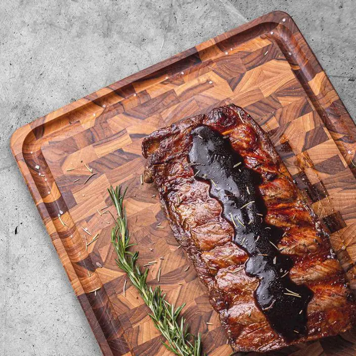 Tramontina CHURRASCO Stirnholz Schneidebrett, 45 x 34 x 3 cm