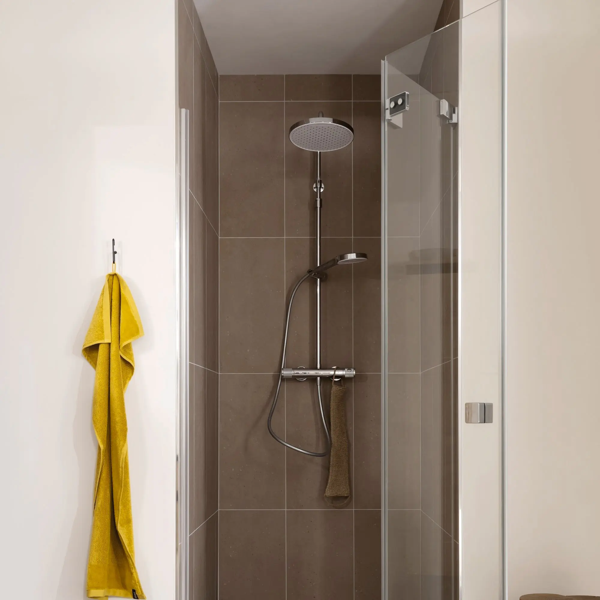 Schöner Wohnen Duschsystem mit Thermostat Glaia Wassersparend chrom