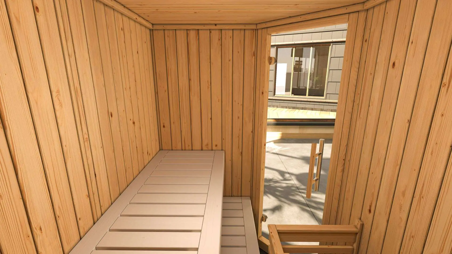 Weka Elementsauna Varberg Eck Gr. 1 Sparset 7,5 kw BioS Weka Elementsauna Varberg Eck Gr. 1 Sparset 7,5 kw BioS
