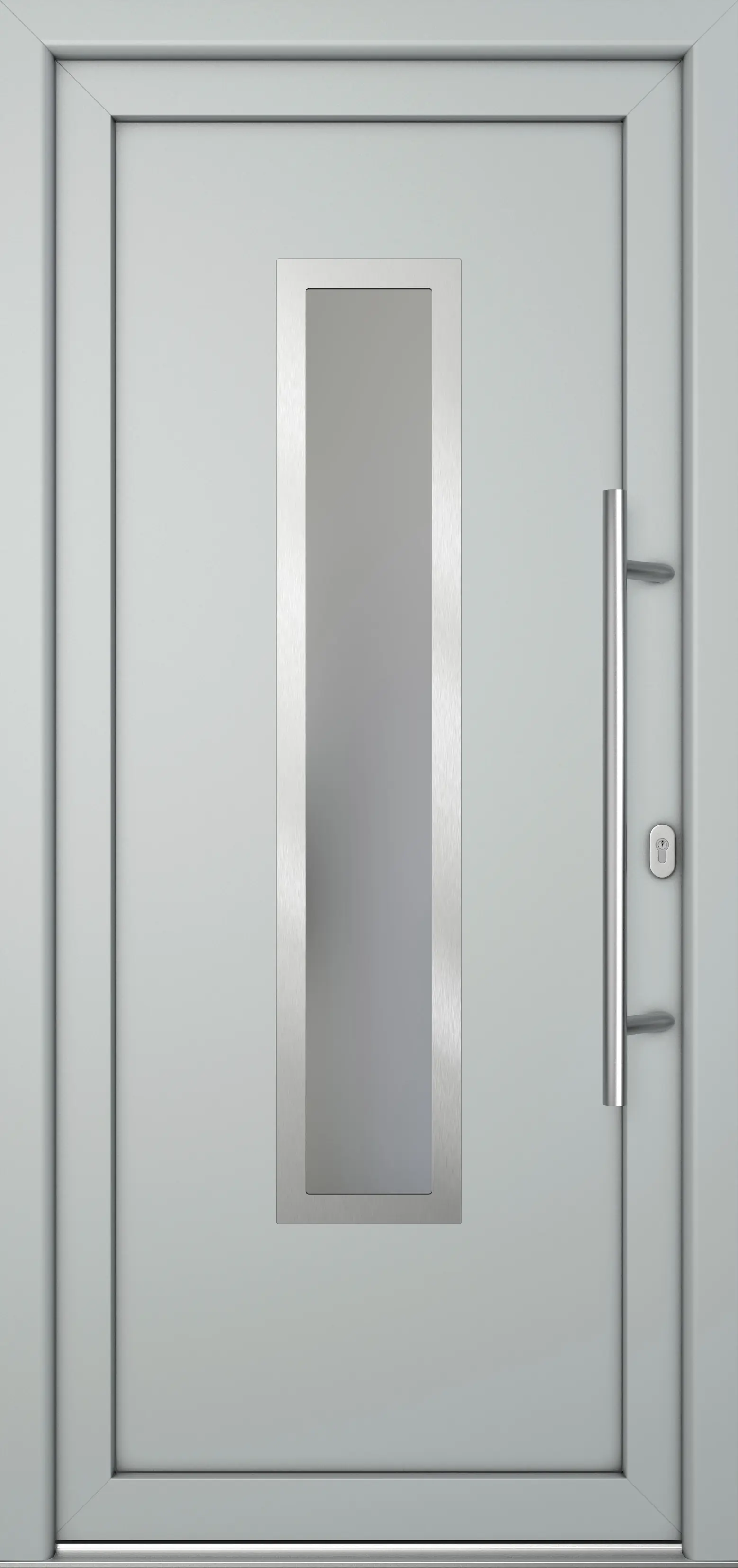 Meeth Haustür Signum Pro PVC Modell 32 98 x 208 cm DIN Rechts weiß/lichtgrau
