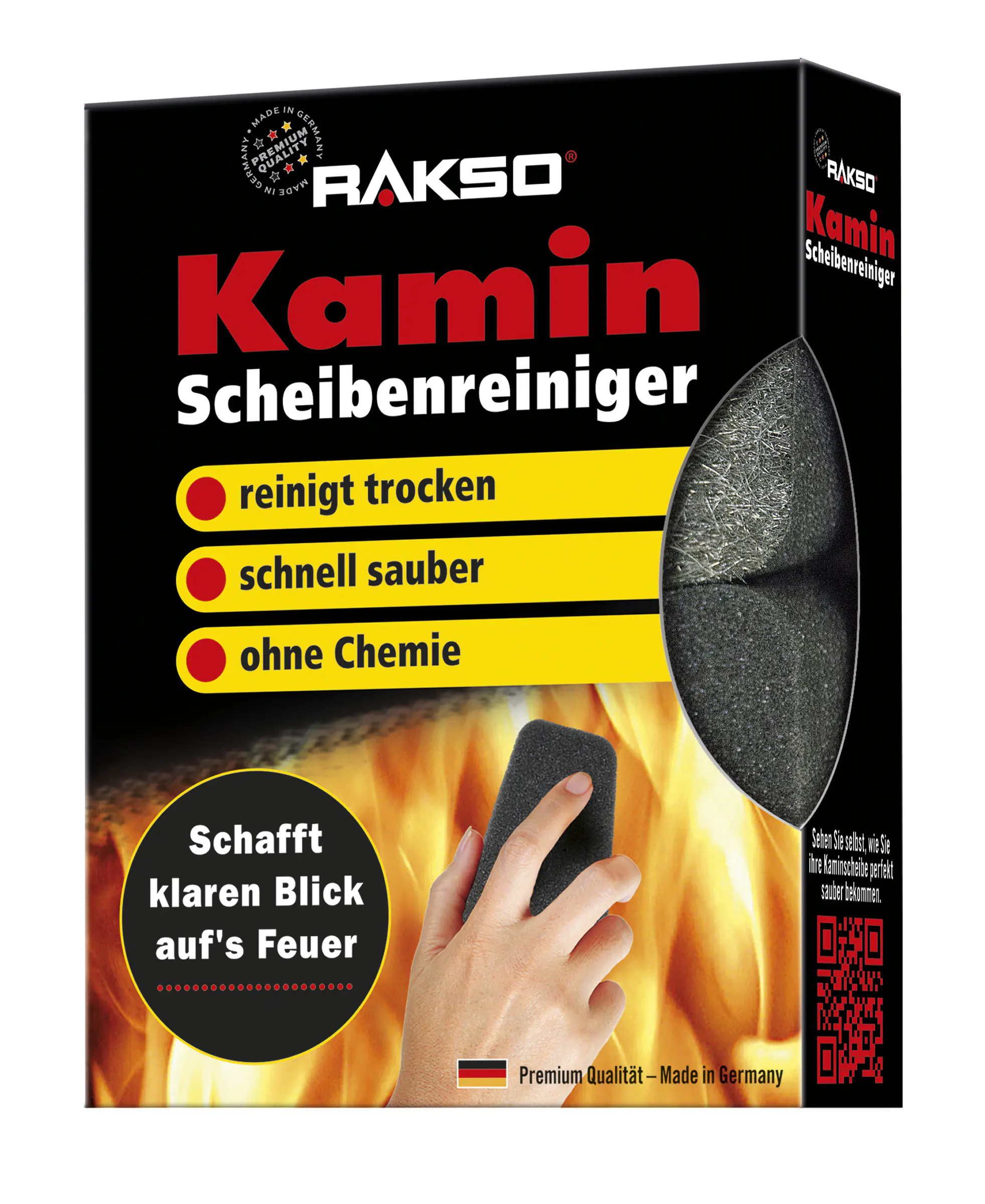 Rakso Kaminscheiben Reiniger Schwämme - 2 Stück