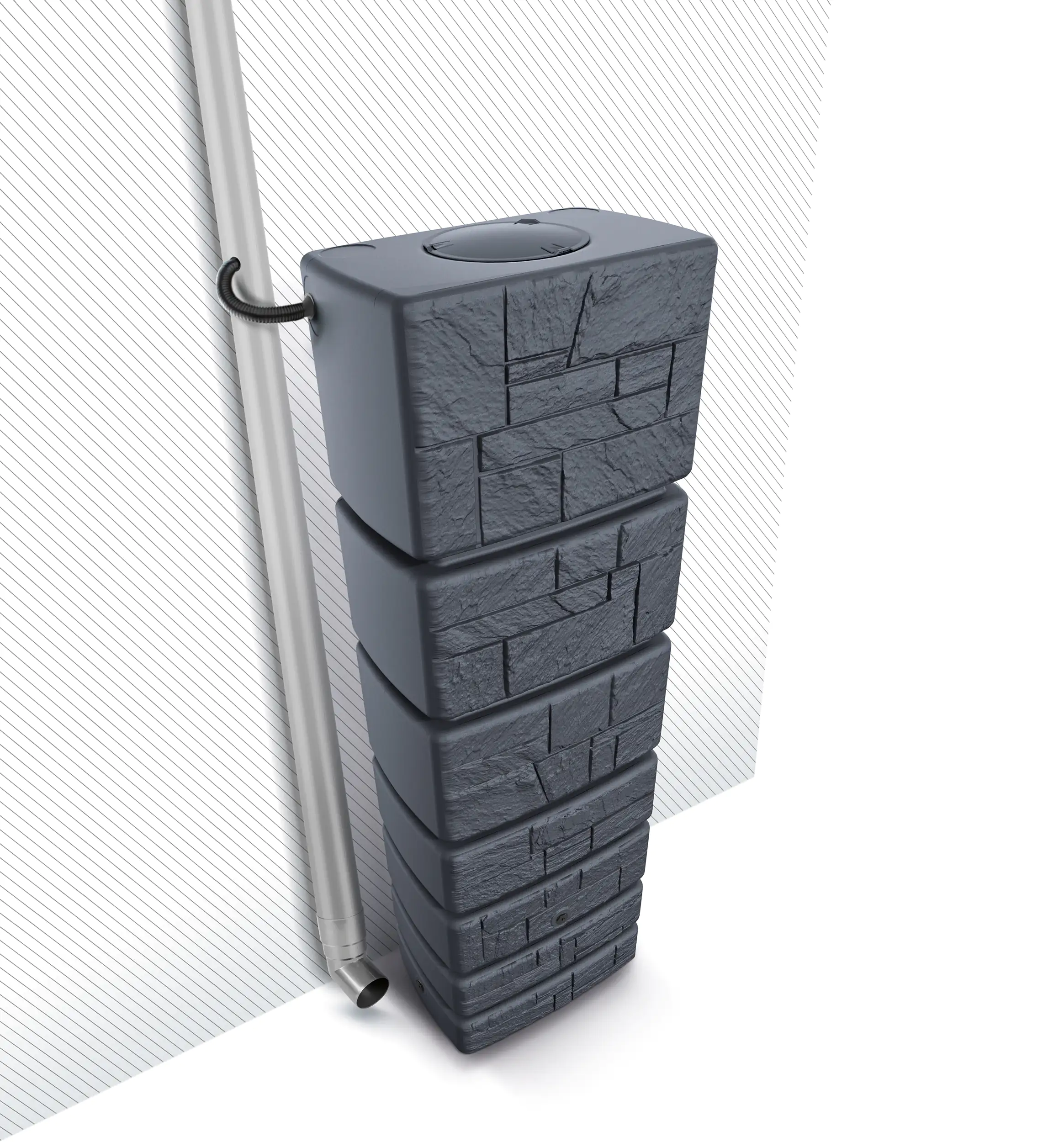 5905197372495_02 Regentank Tower Stone anthrazit, 350 L