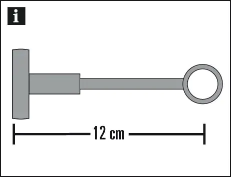 Gardinia Traeger Chicago 1-läufig geschlossen, Ø 20mm, weiß, 12 cm