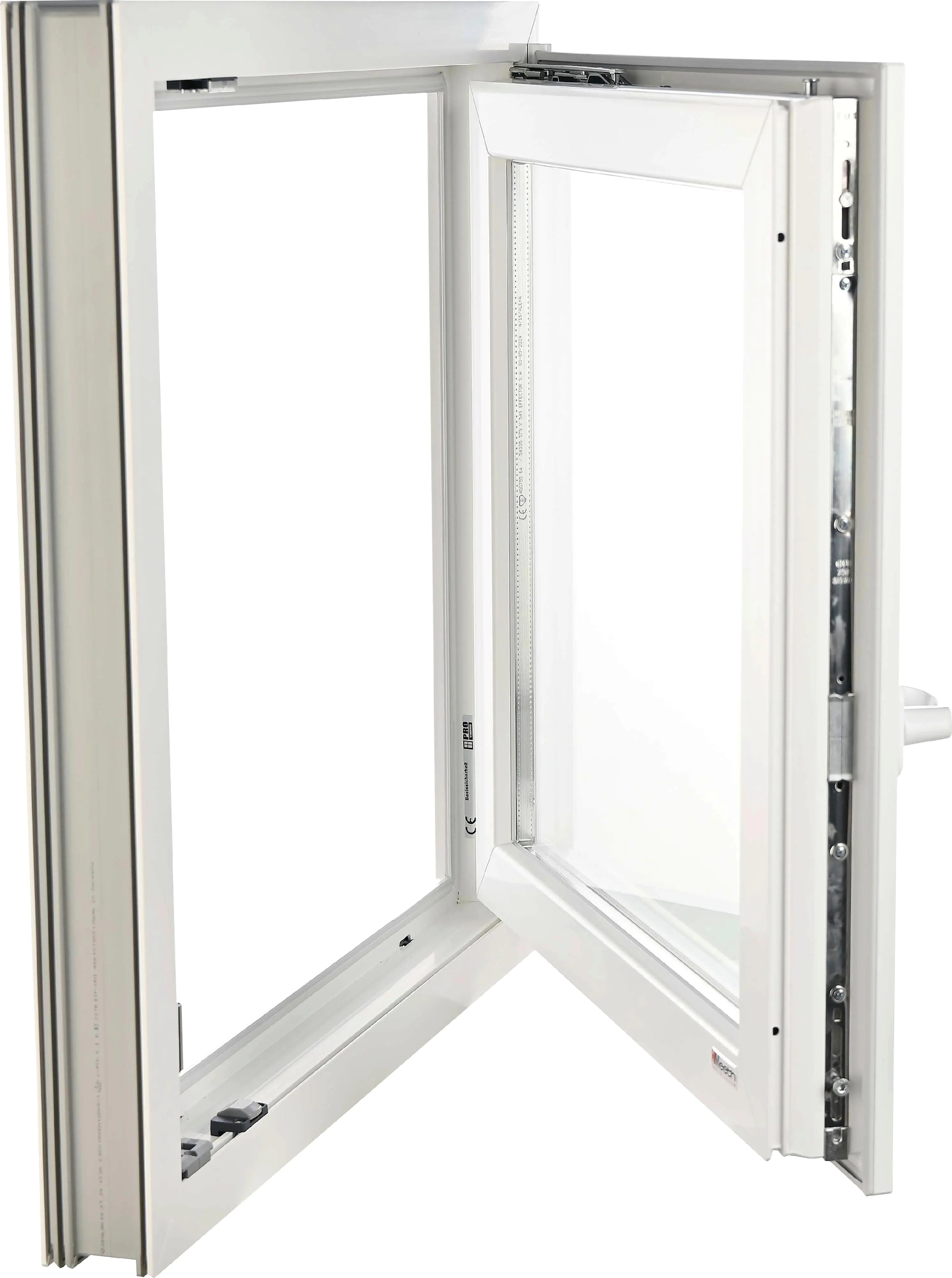 Kunststofffenster Dreh-Kipp, DIN rechts, weiß, Serie G74/2, Modell 01 Kunststofffenster Dreh-Kipp, DIN rechts, weiß, Serie G74/2, Modell 01